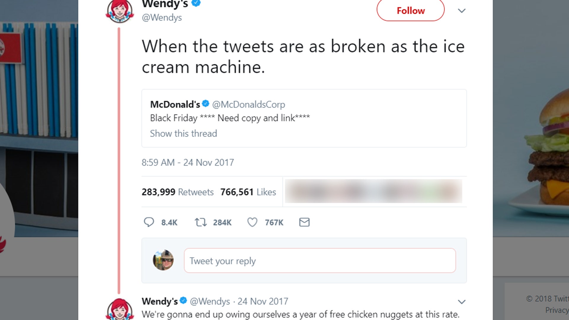 Tweets as broken as their ice cream machine