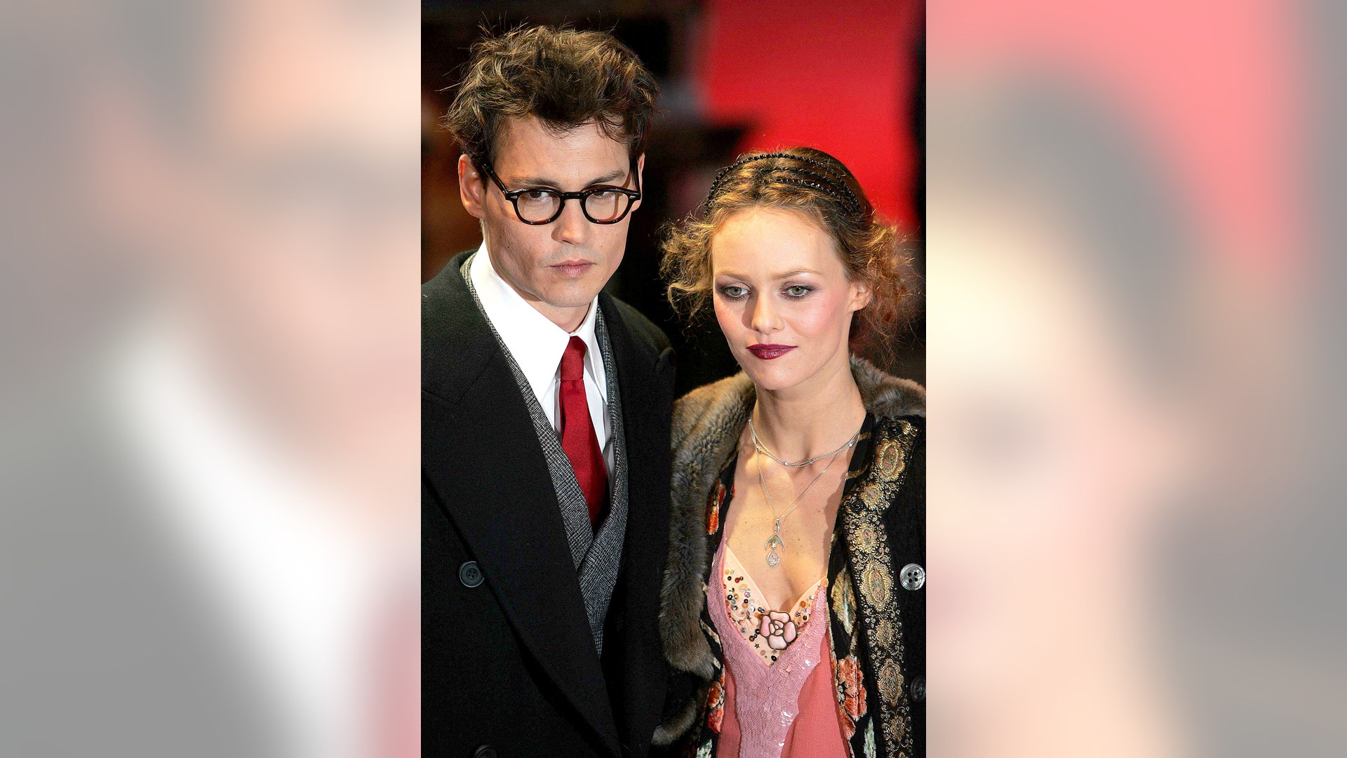 Johnny Depp and partner Vanessa Paradis at the U.K charity premiere of 
