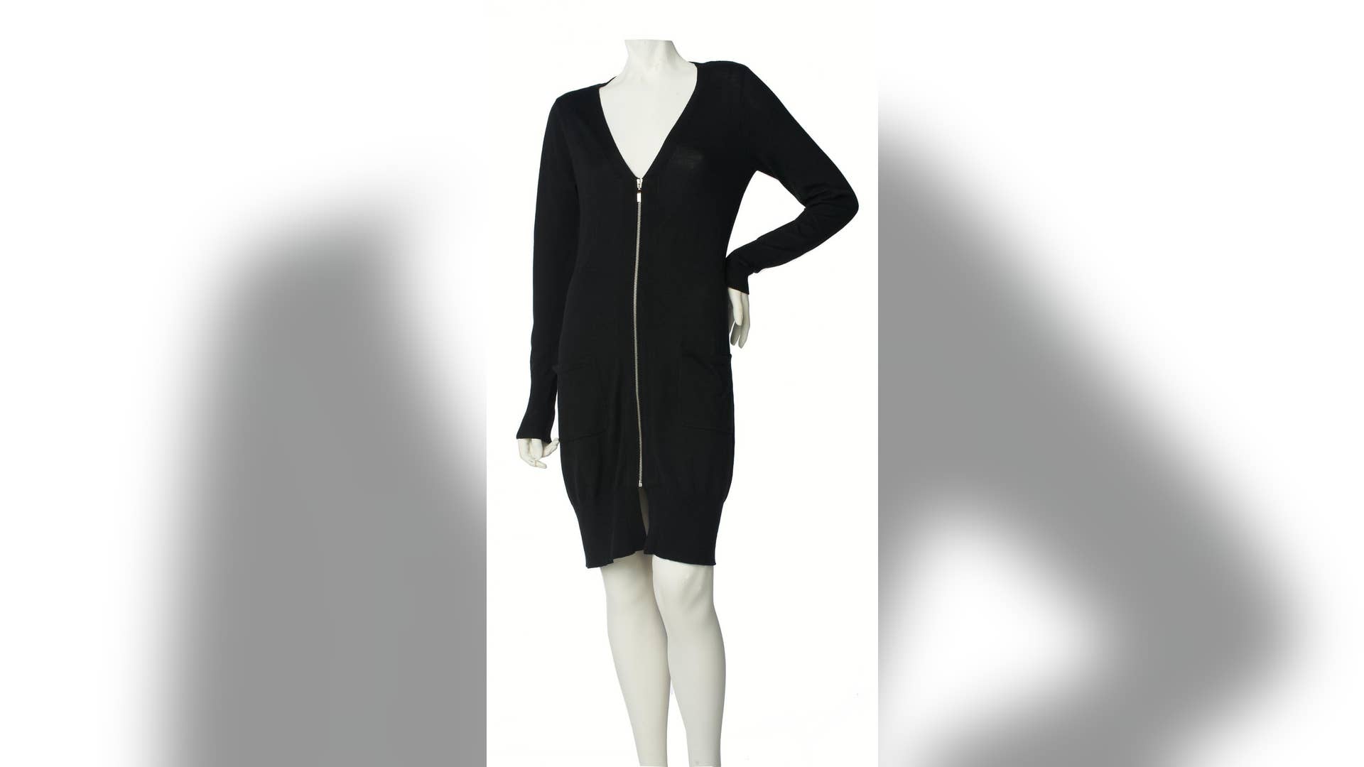 V-Neck Zip Front Cardigan