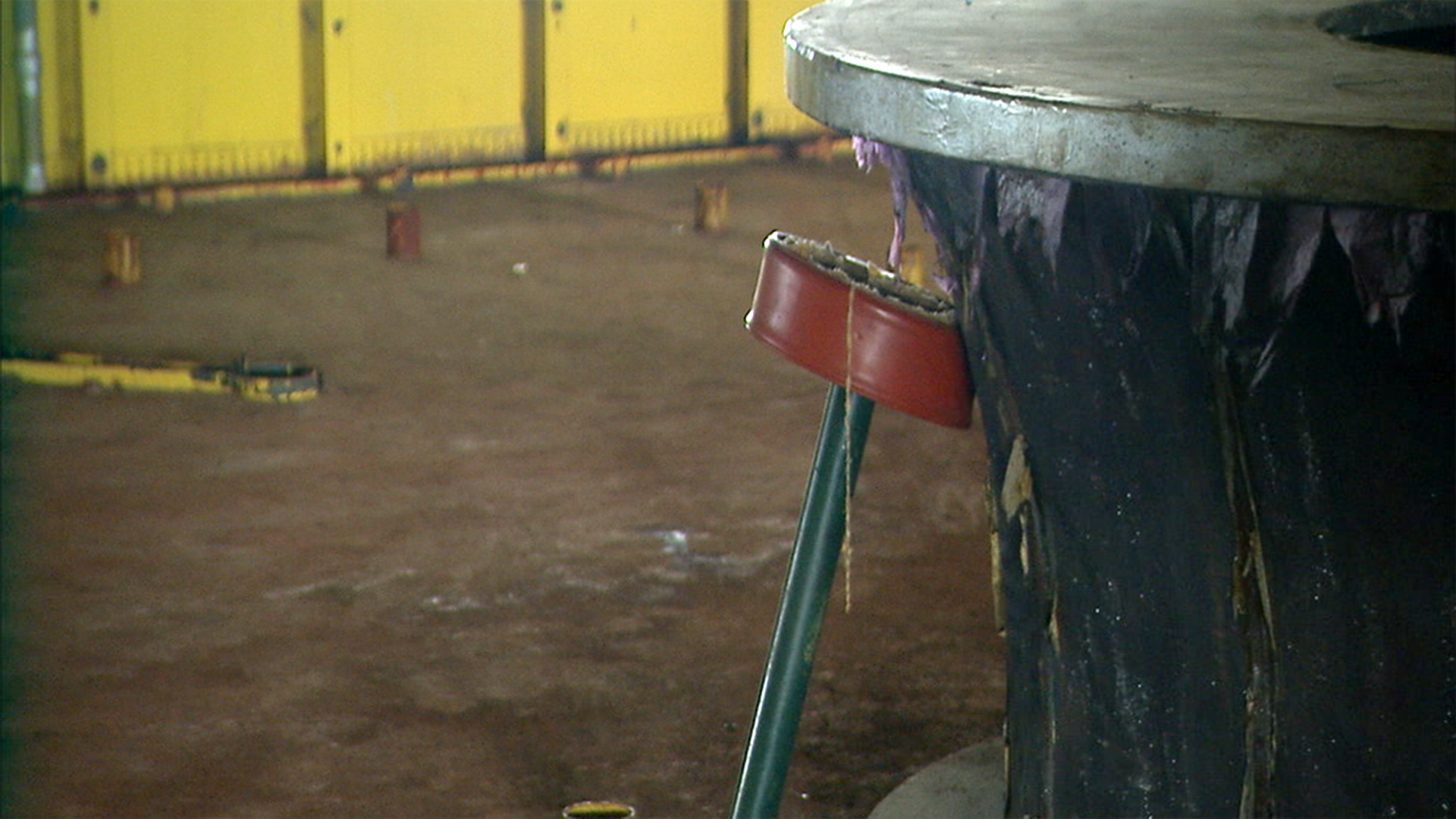 The ship's barroom is currently in disrepair.