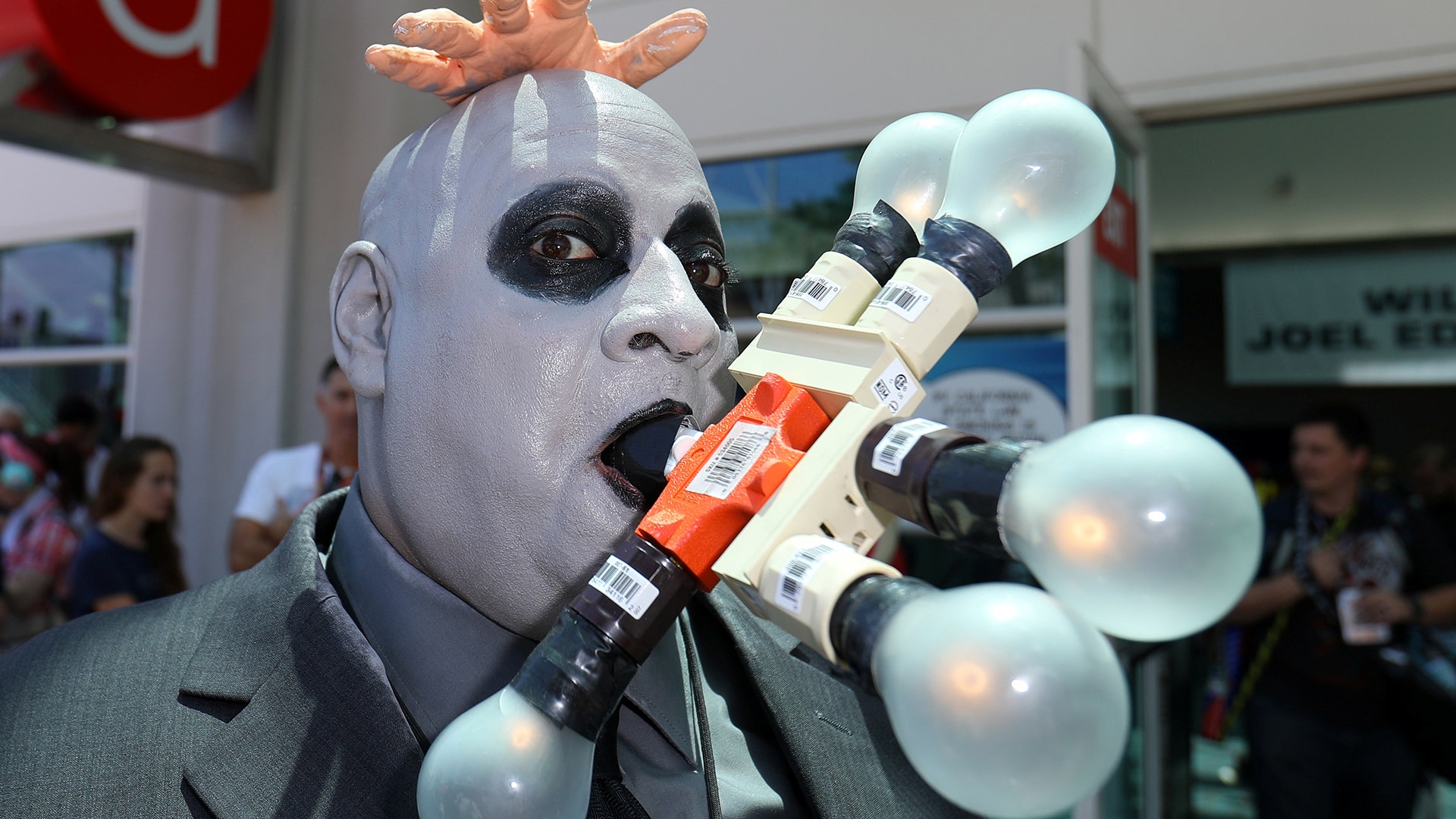 A costumed attendee during the final day of Comic-Con International