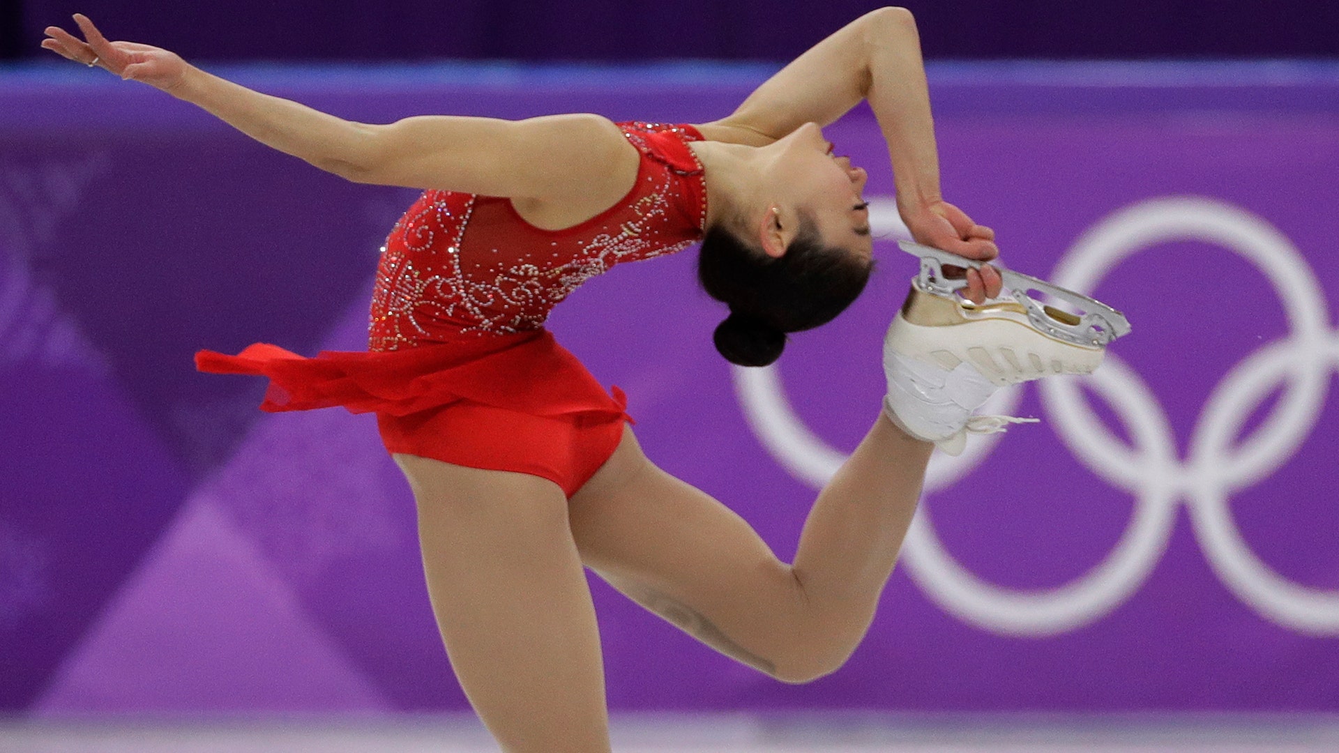 Mirai Nagasu of the United States performs during the women's free figure skating final at the 2018 Winter Olympics