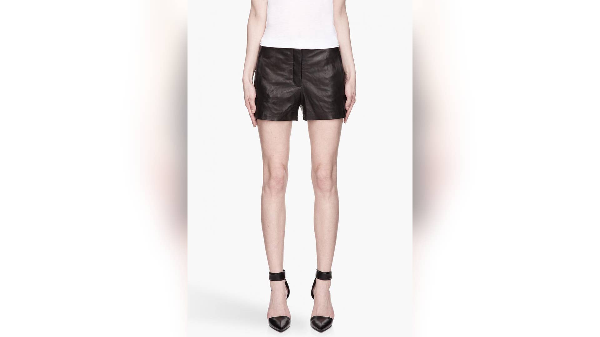 T by Alexander Wang Leather Shorts