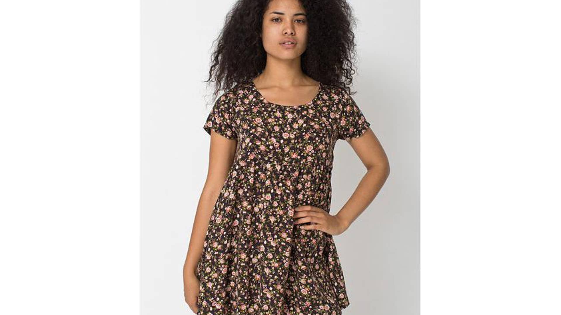 Printed Rayon Challis Babydoll Dress