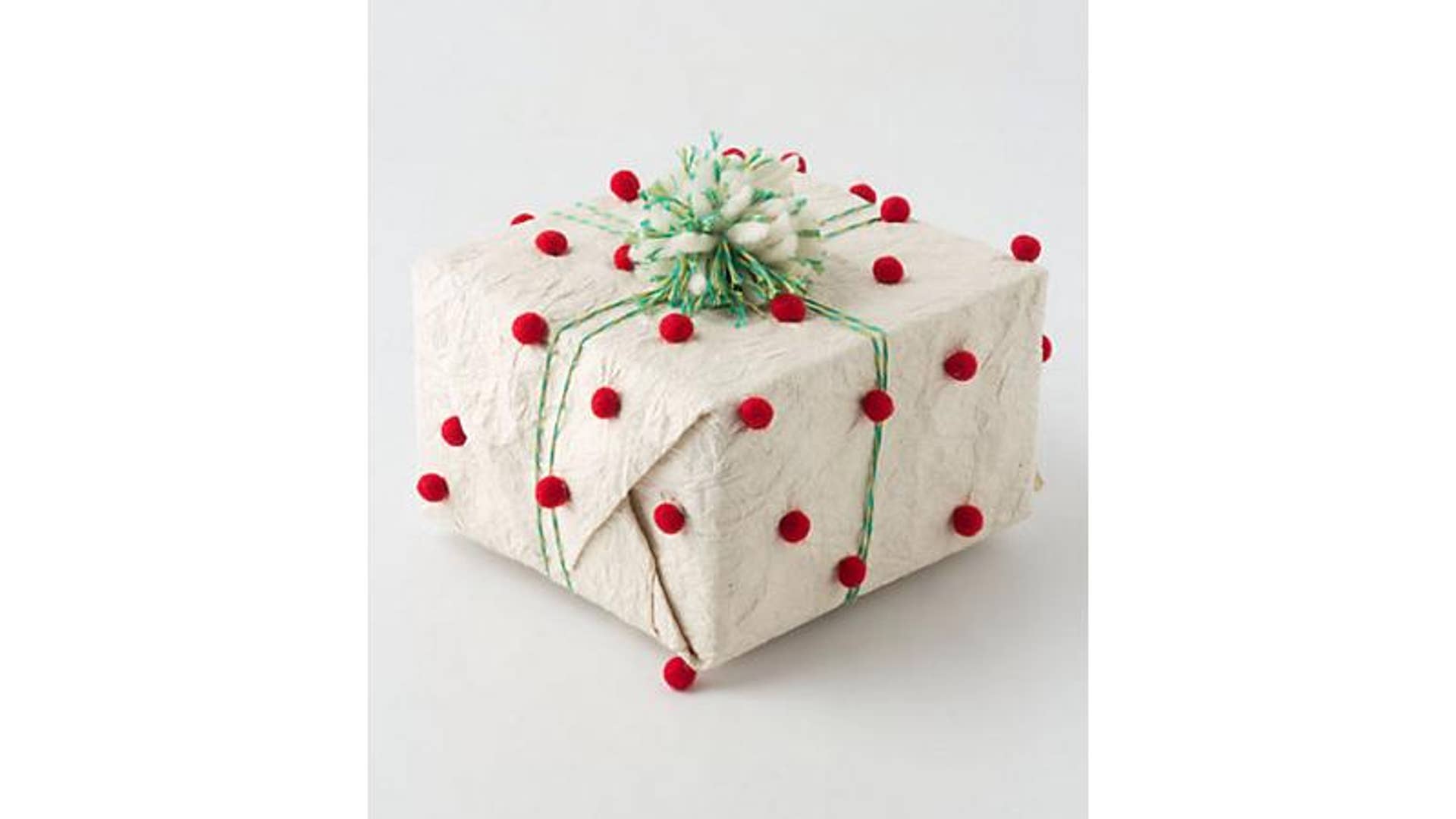 Handpainted Pompom Wrapping Paper