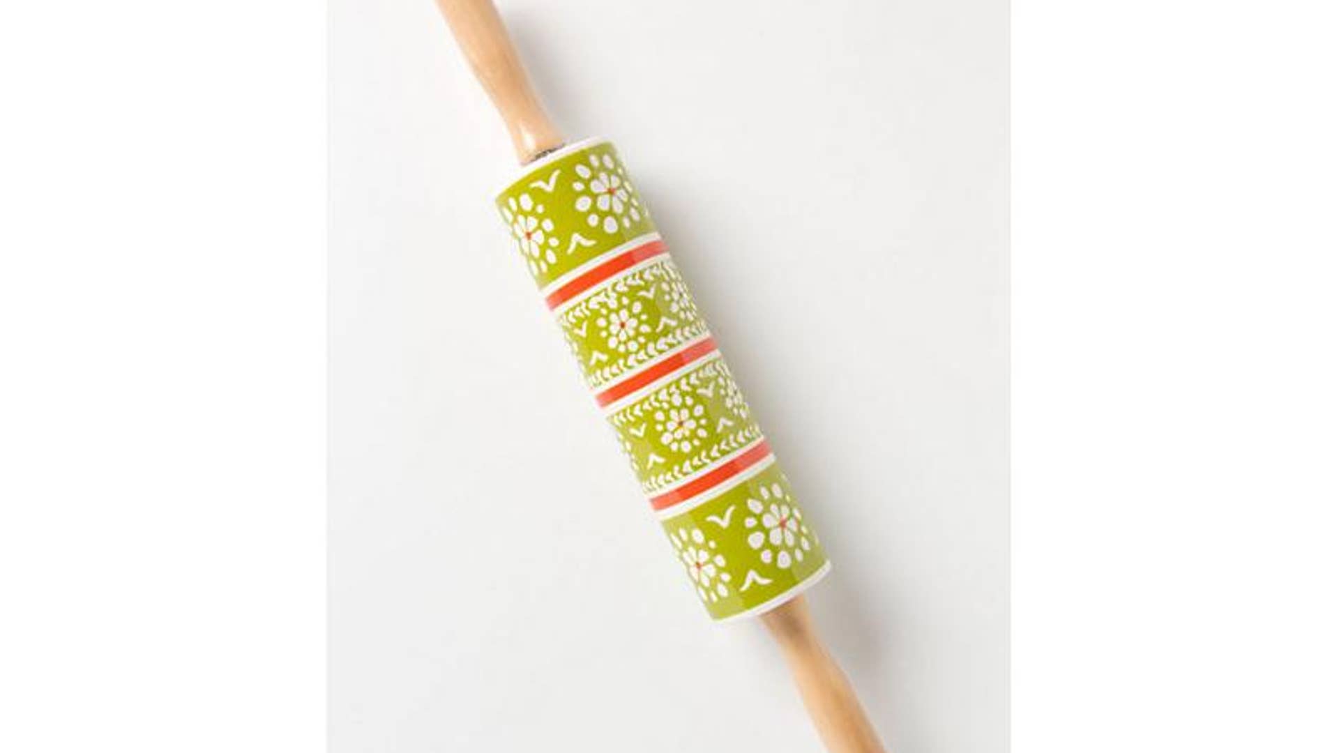 Folk Flora Rolling Pin