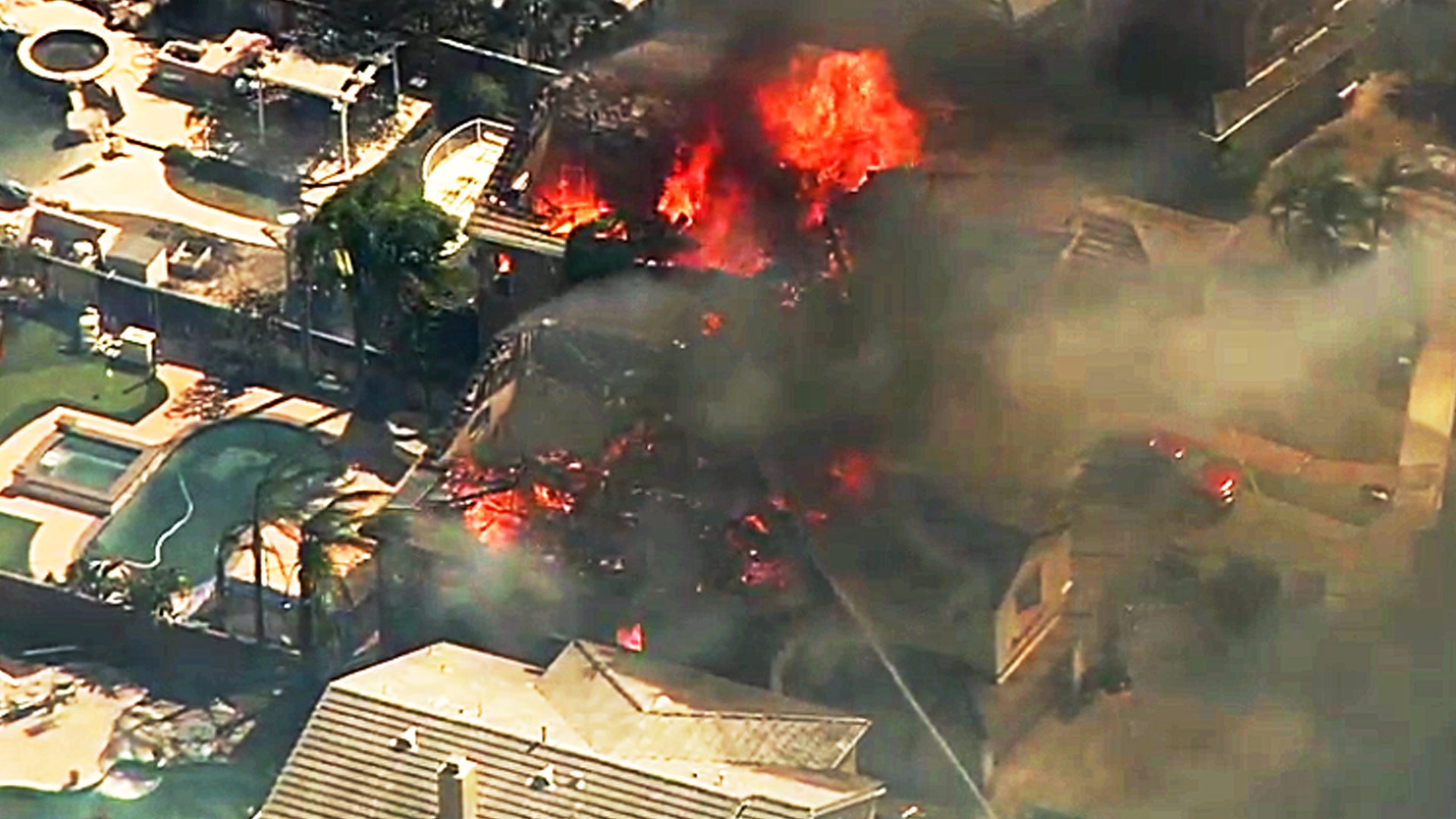 Fire burns in the Anaheim Hills area of Anaheim, Calif., in northern Orange County in Southern California October 9, 2017