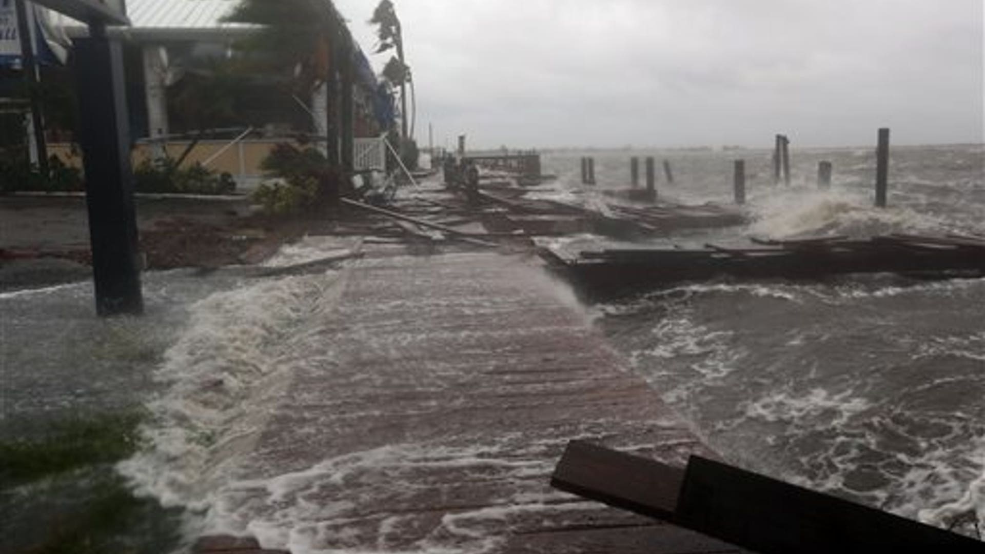 Storm surge pummels Florida coast
