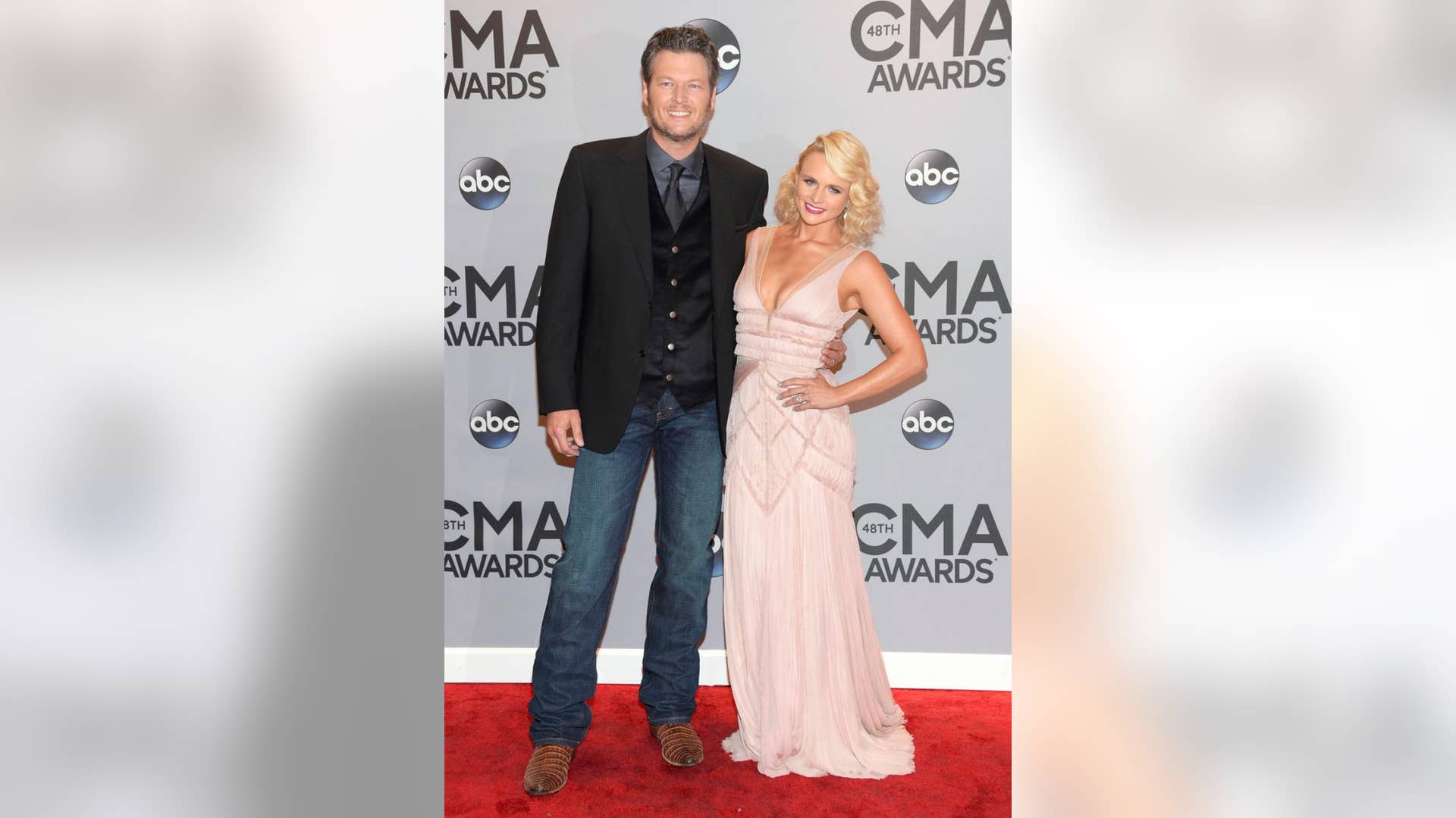 Posing with Husband Blake Shelton