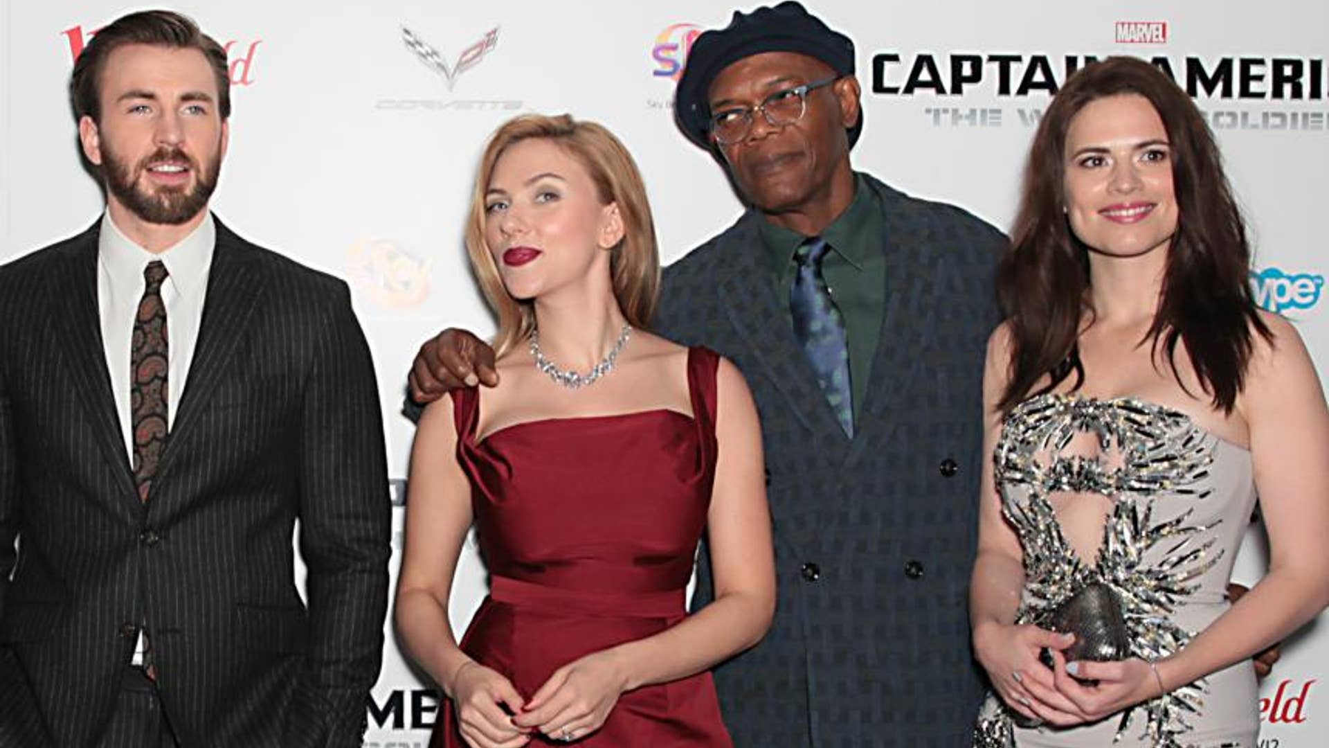 Appearing with Chris Evans, Samuel L. Jackson, and Hayley Atwell