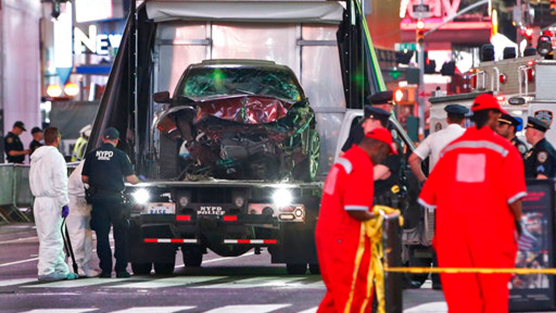 Car plows into Times Square crowd