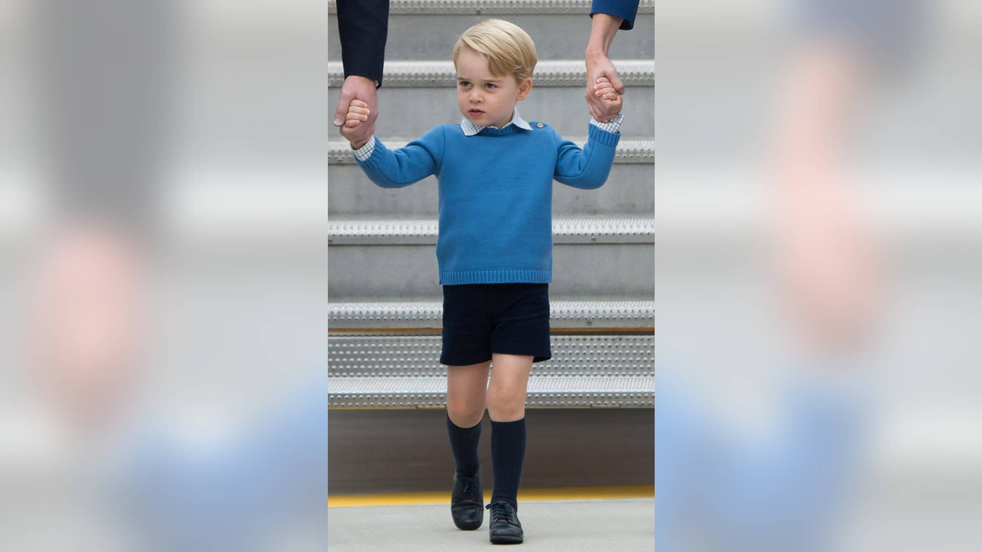 Prince George already looking annoyed.
