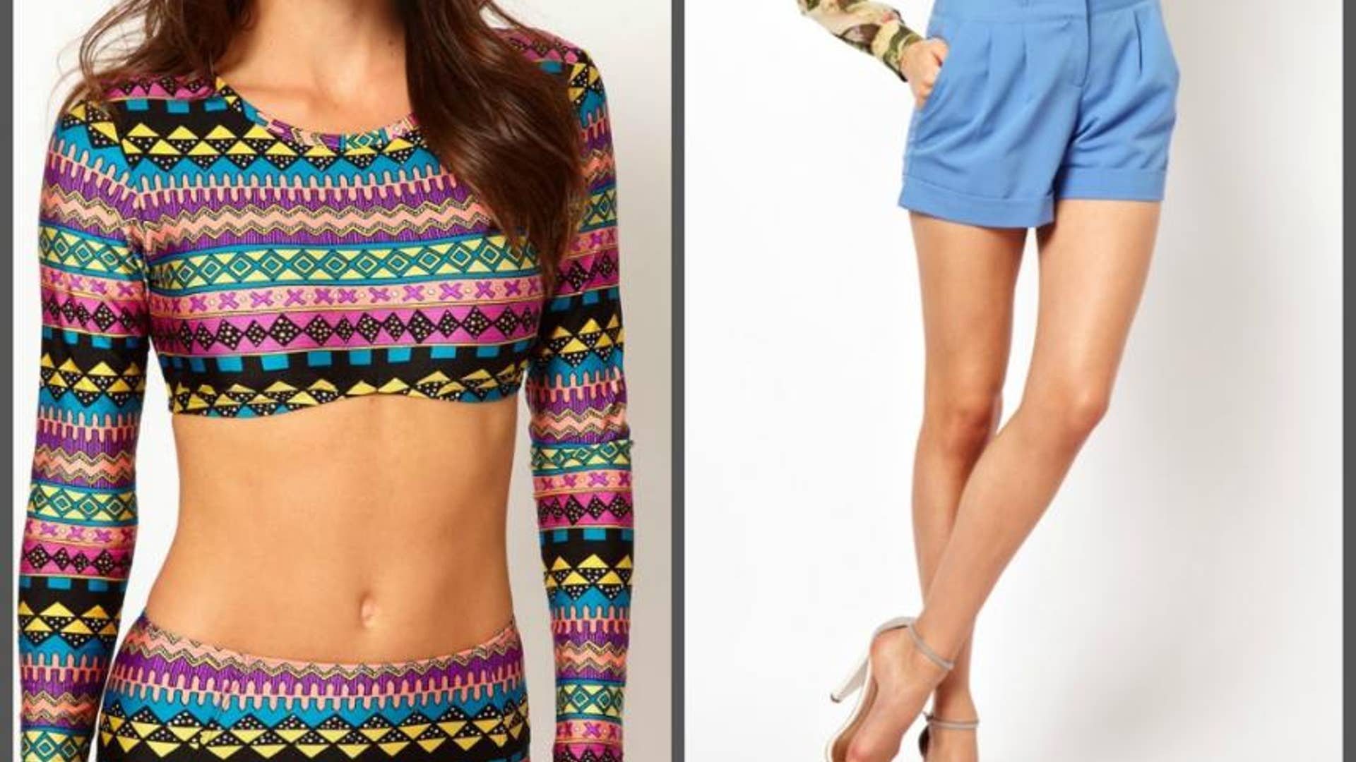 Crop Top Swim + High-Waisted Shorts