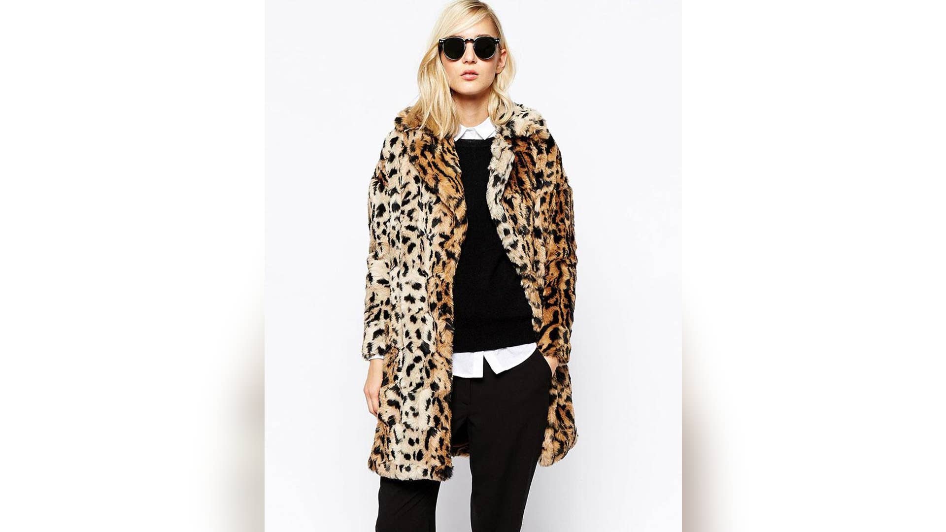 River Island Faux Fur Leopard Jacket
