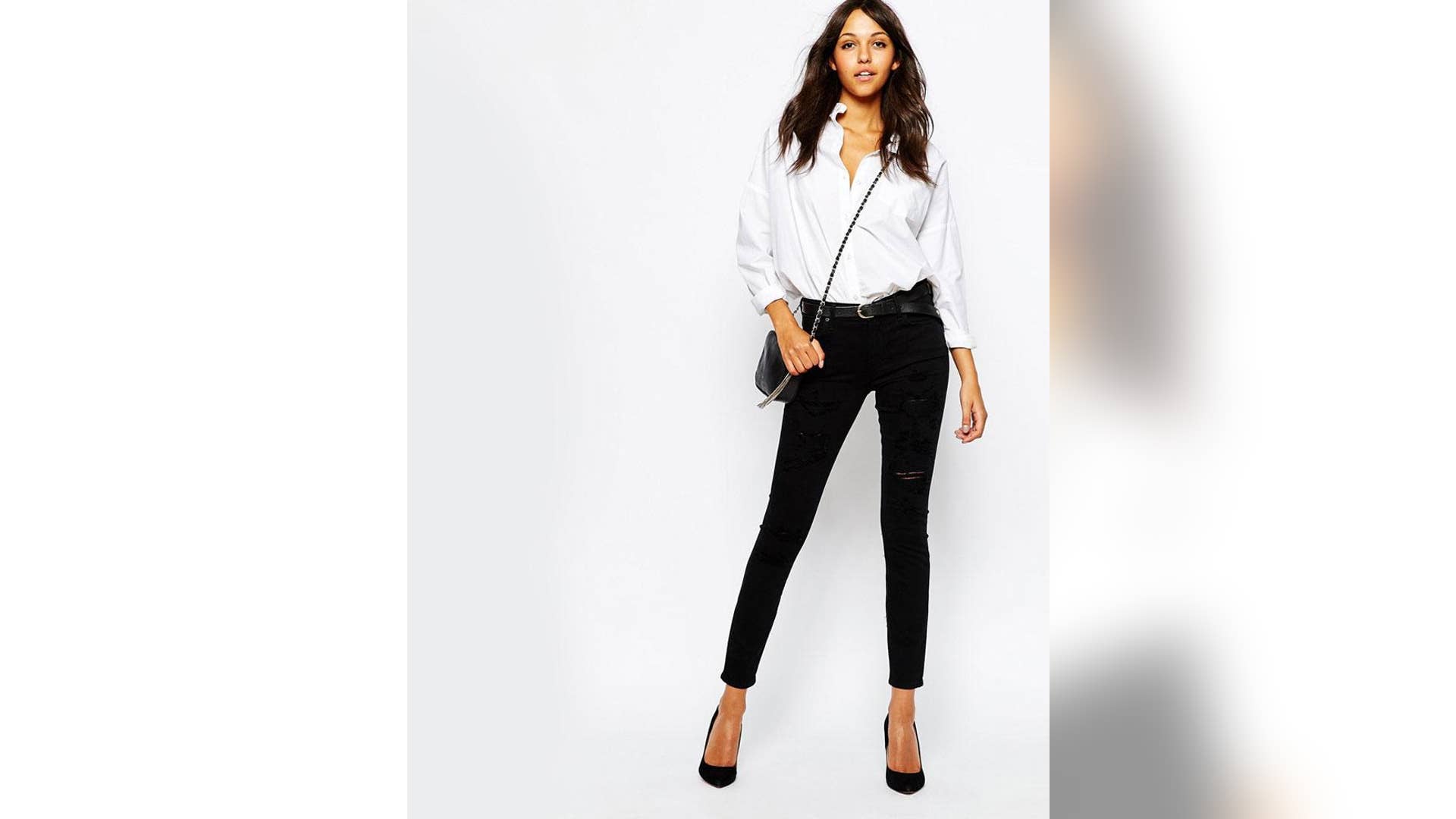 A-Gold-E Sophie High Waist Ankle Grazer Skinny Jean With Rips