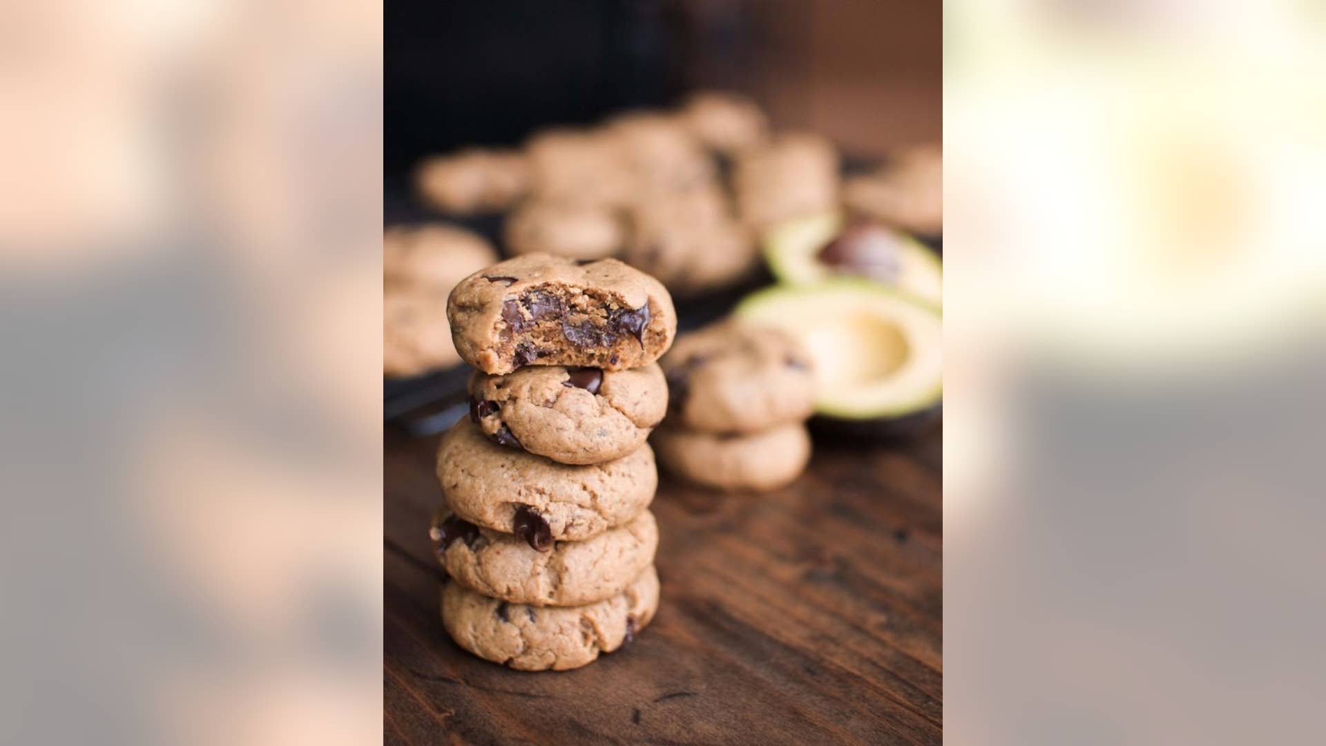 Vegan Peanut Butter Chocolate Chip Avocado Cookies