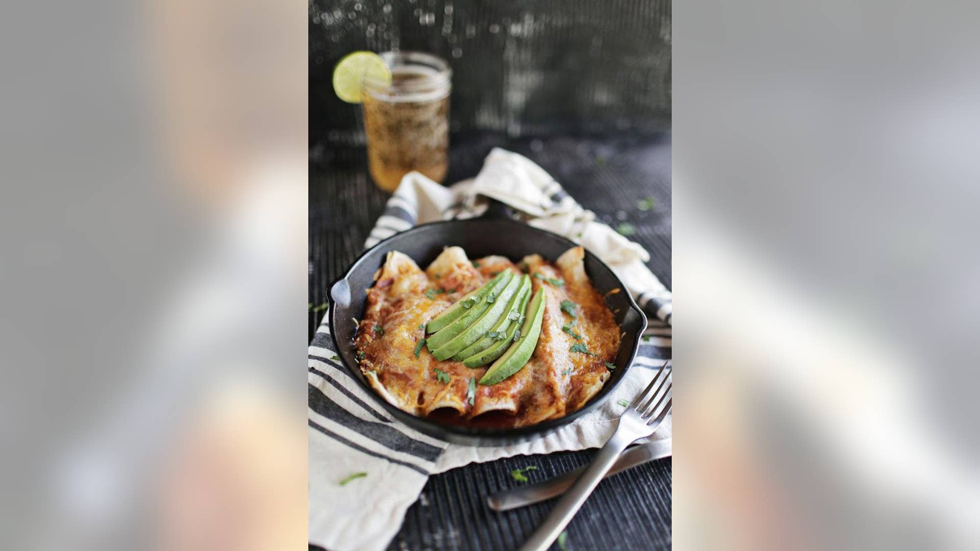 Chipotle-Pumpkin-Veggie Enchiladas
