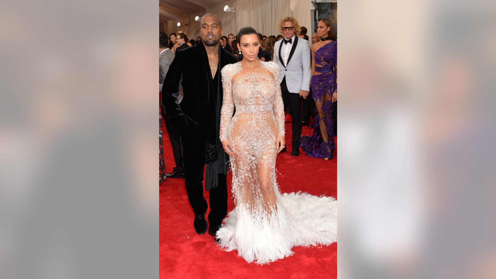 Kanye West and Kim Kardashian