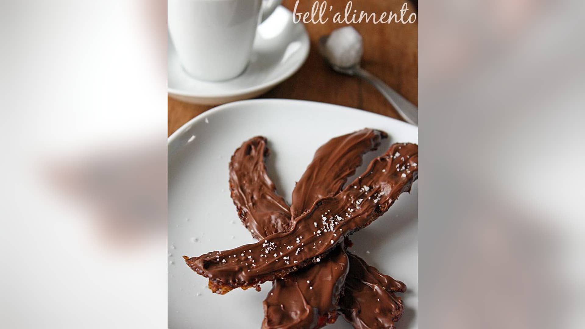 Sweet and Spicy Bacon Coated in Nutella