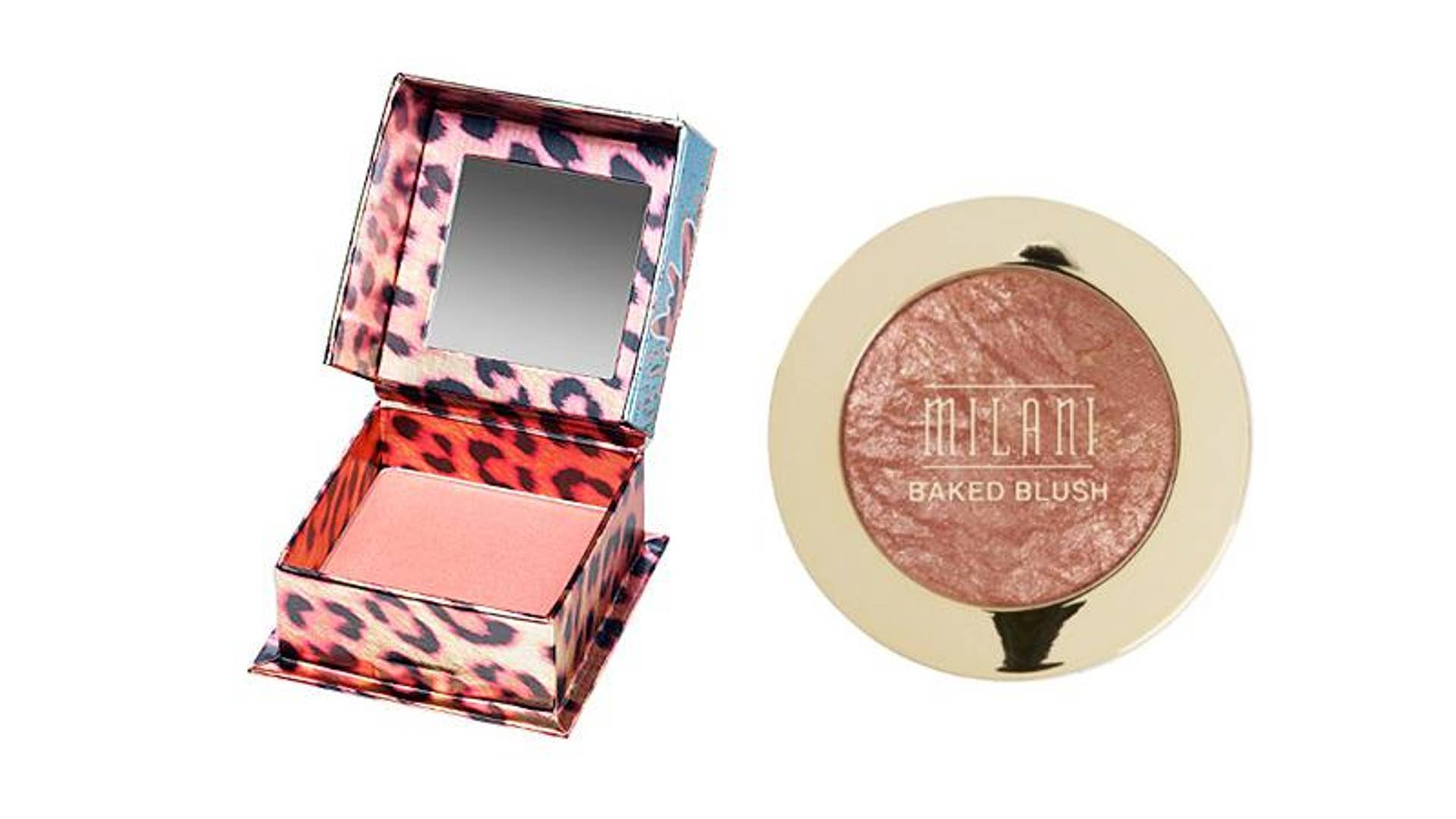 BeneFit Coralista, $28 & Milani Baked Blush in Luminoso, $7.99