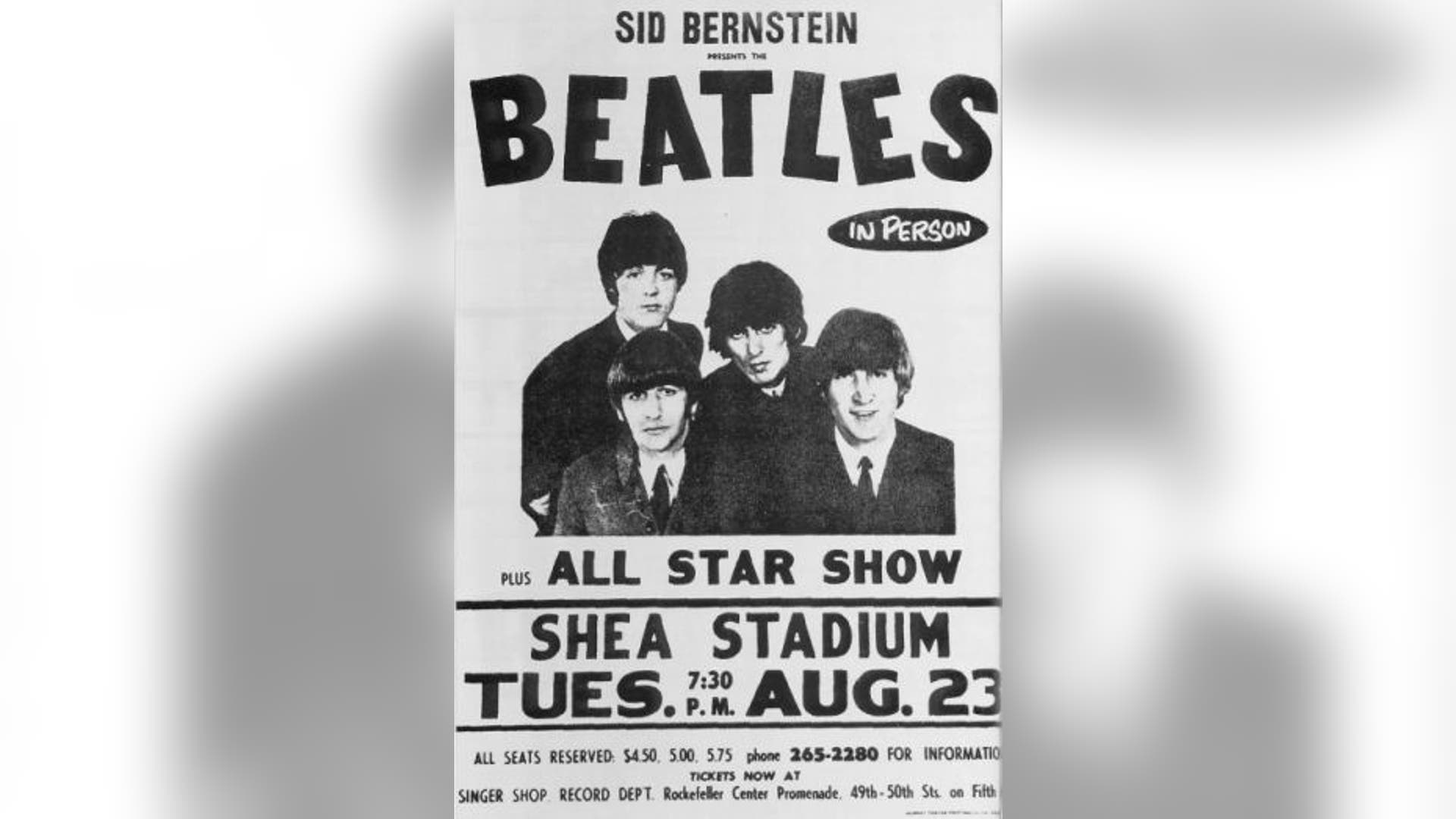 Poster for The Second Beatles Concert at Shea Stadium