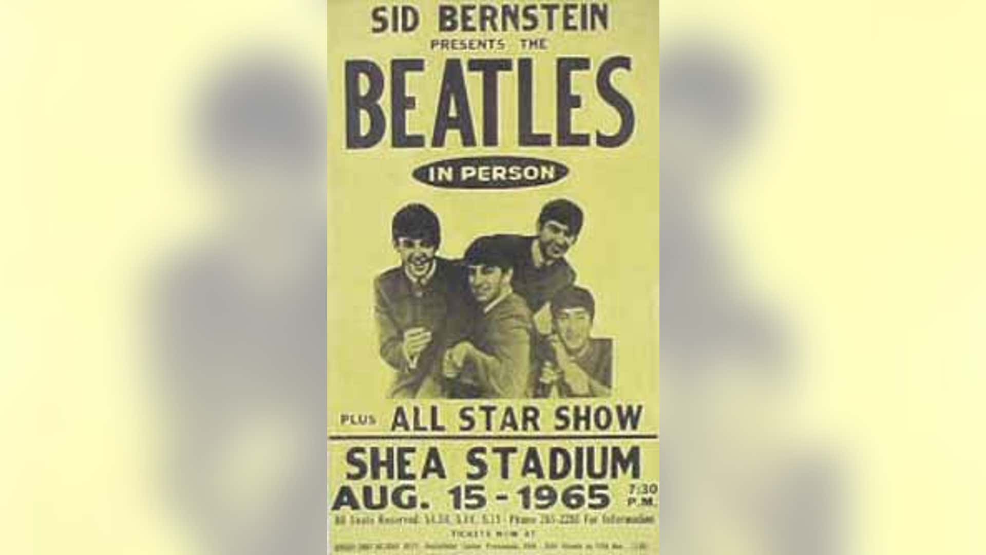 Poster for the Beatles' Shea Stadium Concert