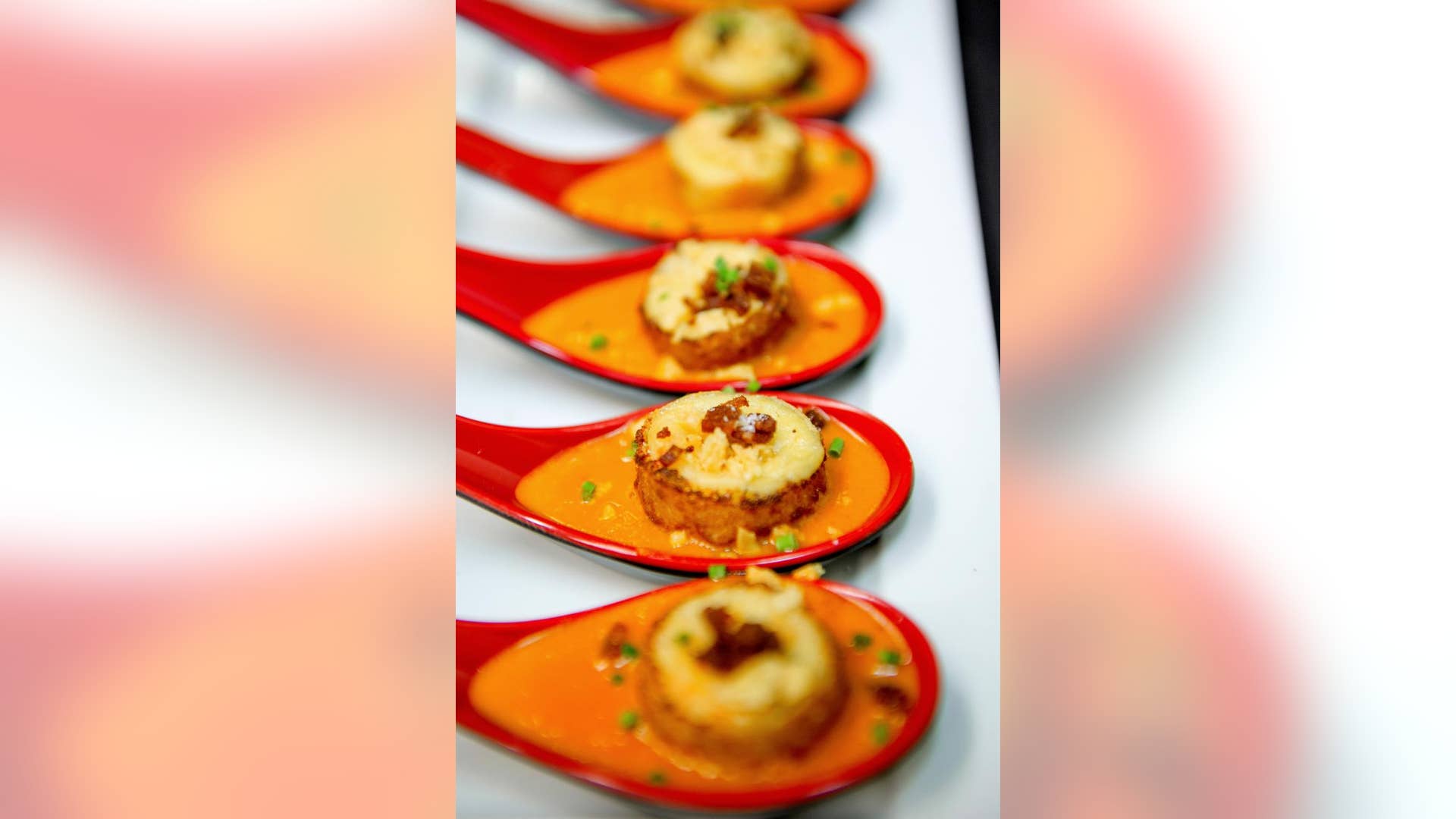 Grilled Cheese, Smoked Bacon & Tomato Soup Dumplings