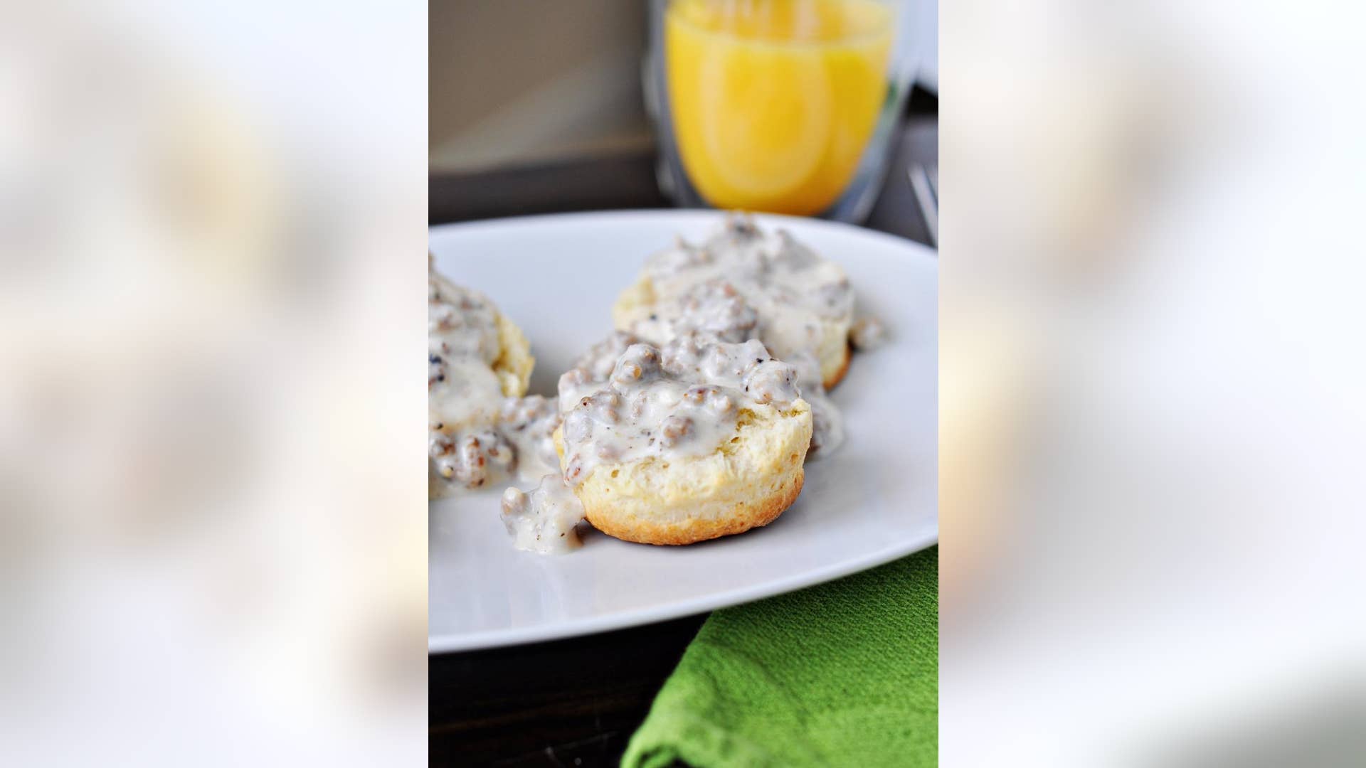 Cream Biscuits and Sausage Gravy