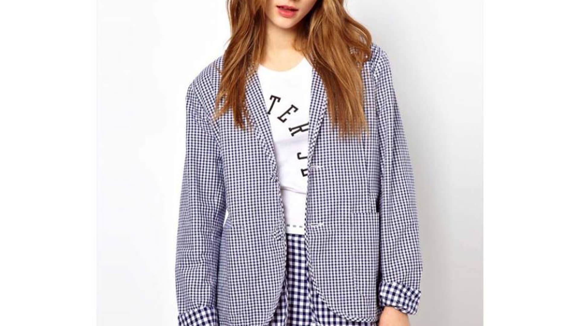 Peter Jensen Loose Double Layered Blazer in Gingham Check
