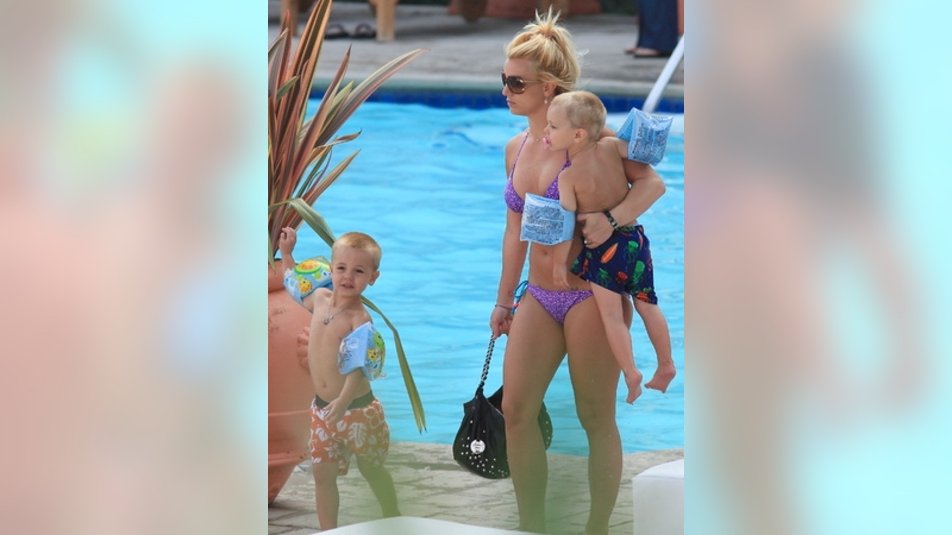 Britney's Family Pool Party