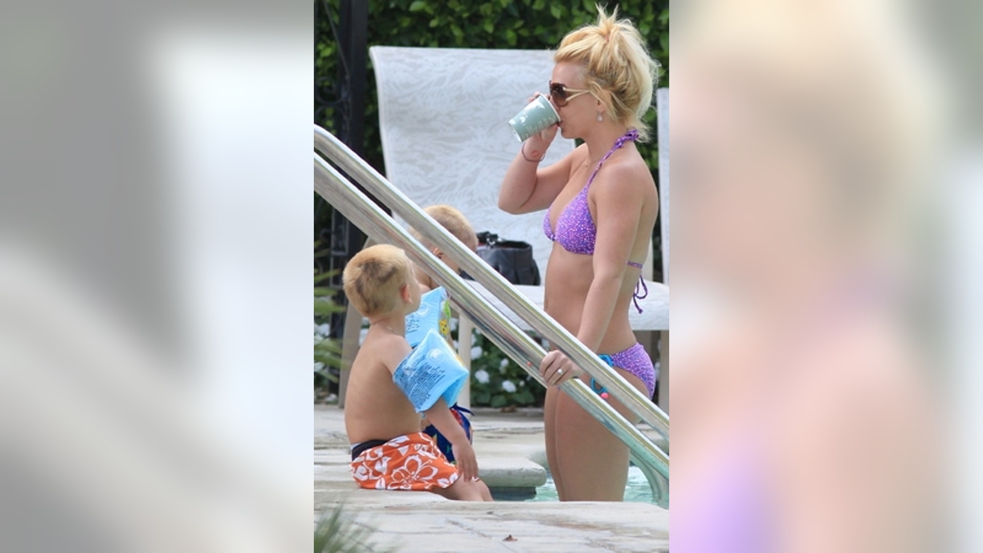 Britney's Family Pool Party