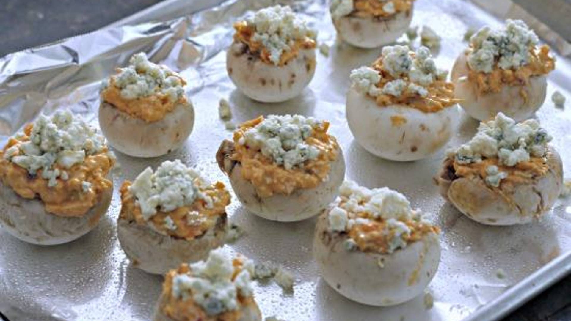 Buffalo Chicken Stuffed Mushrooms