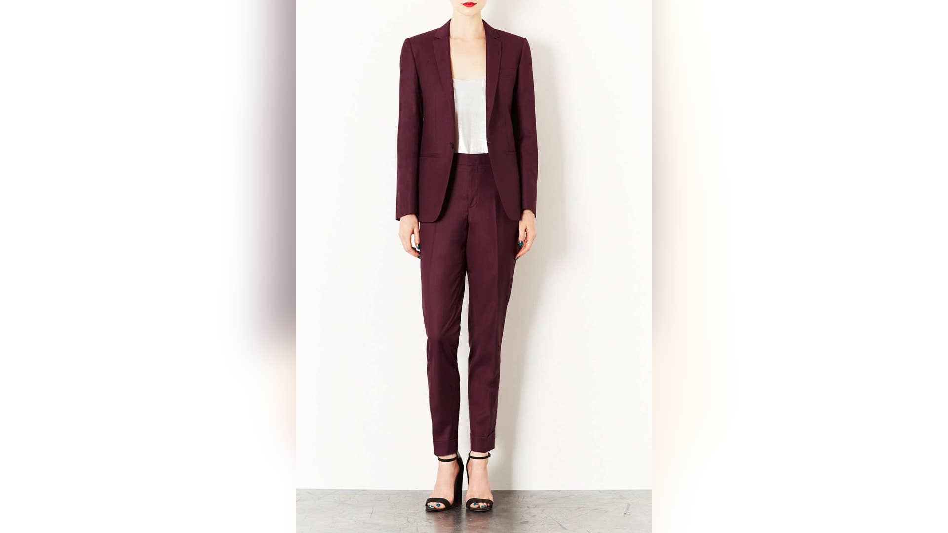 Topshop Modern Tailored Suit and Turn Up Trousers