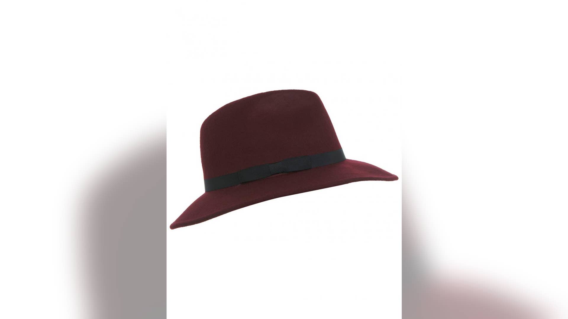 Burgundy Felt Fedora Hat