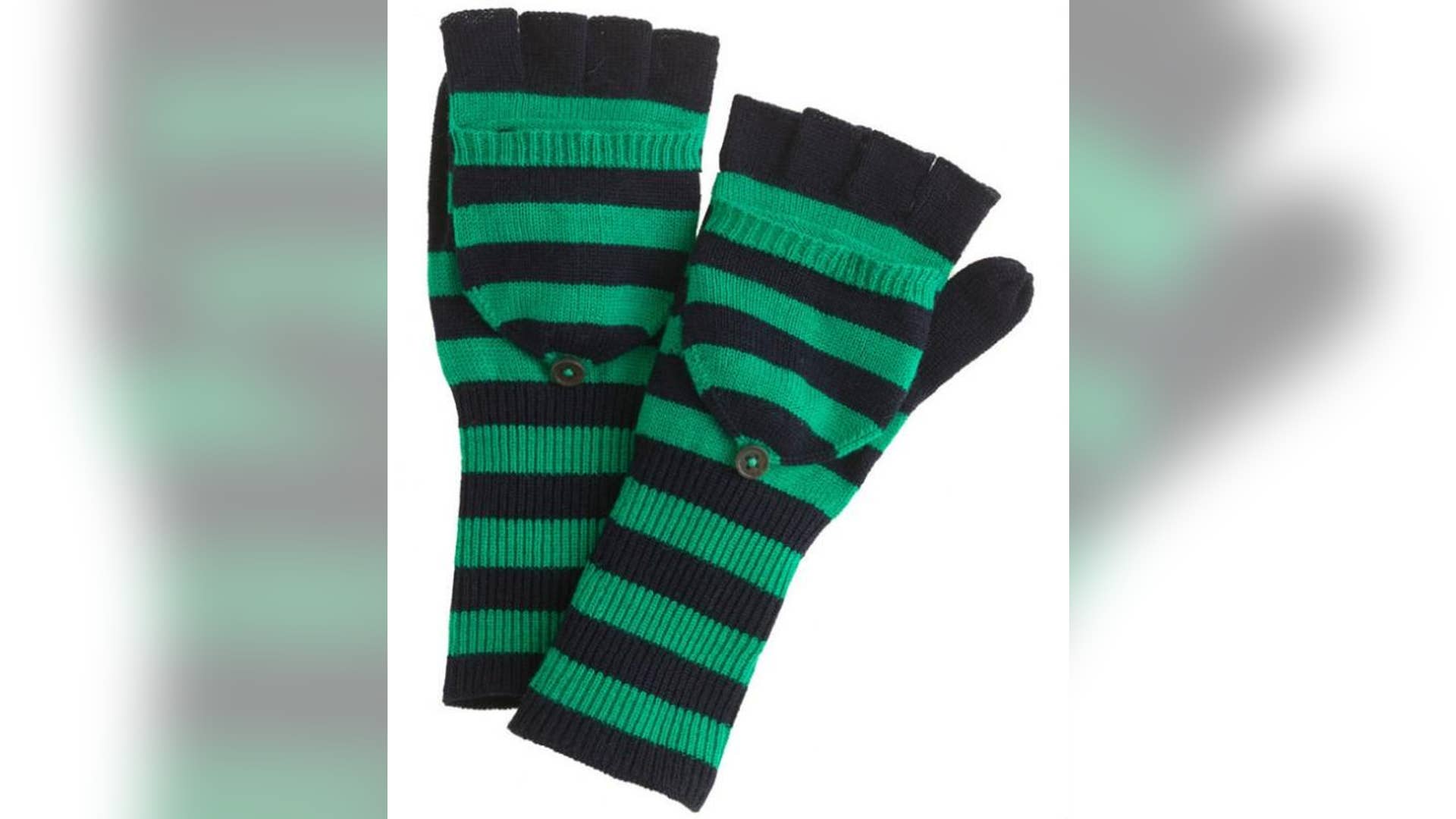 J. Crew Stripe Merino Glittens