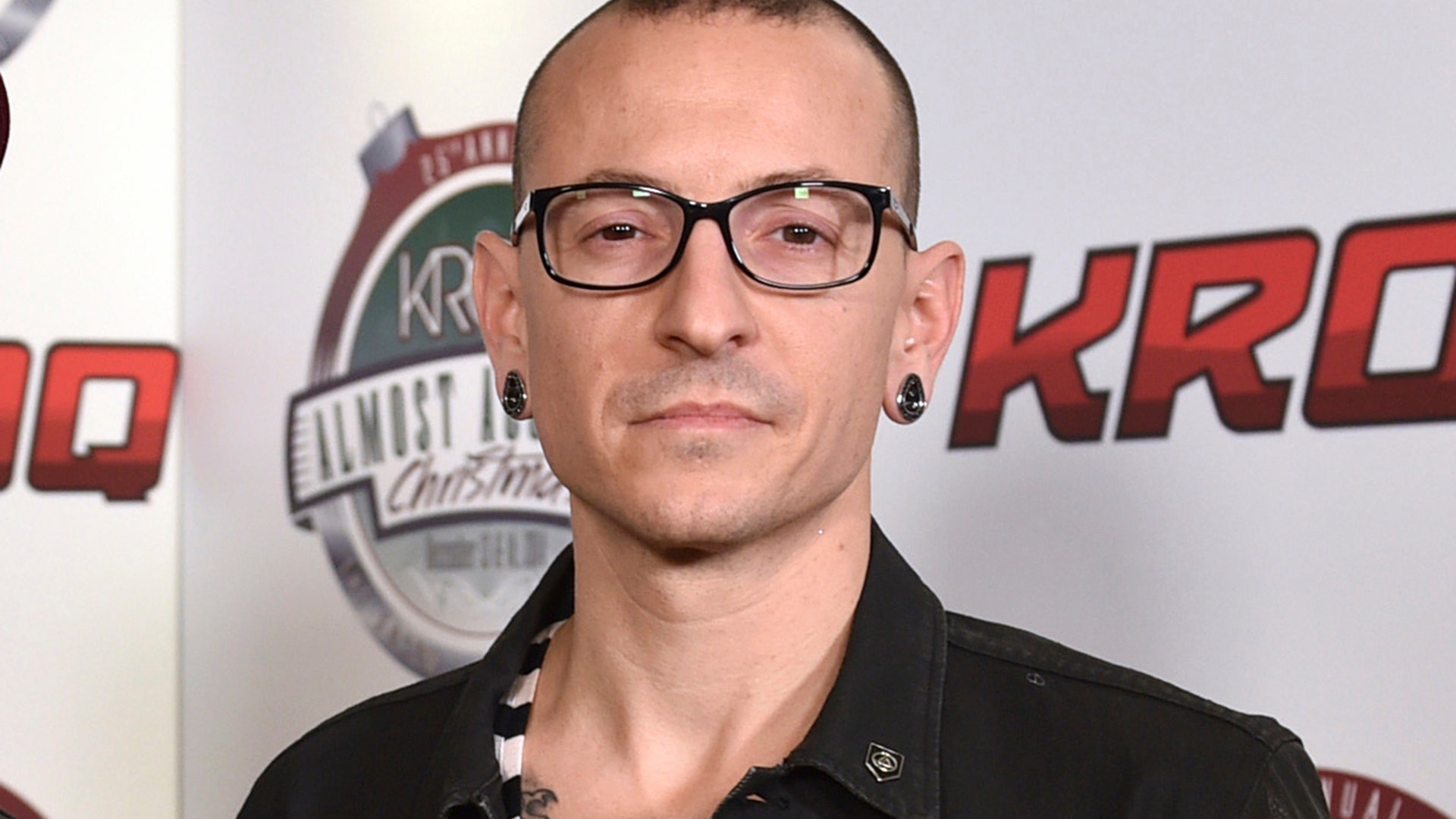 In this file photo, Chester Bennington poses in the press room Dec. 13, 2014 