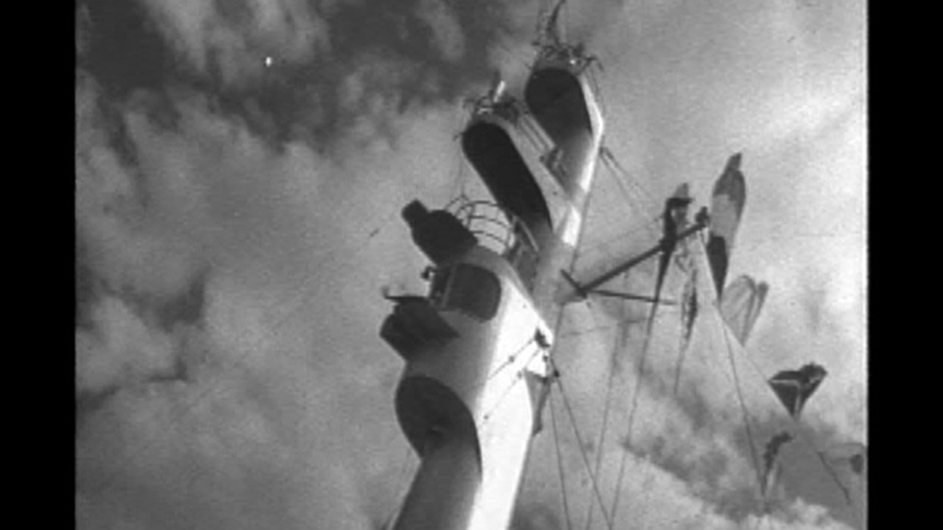 The crow's nest is seen during the ship's heyday.
