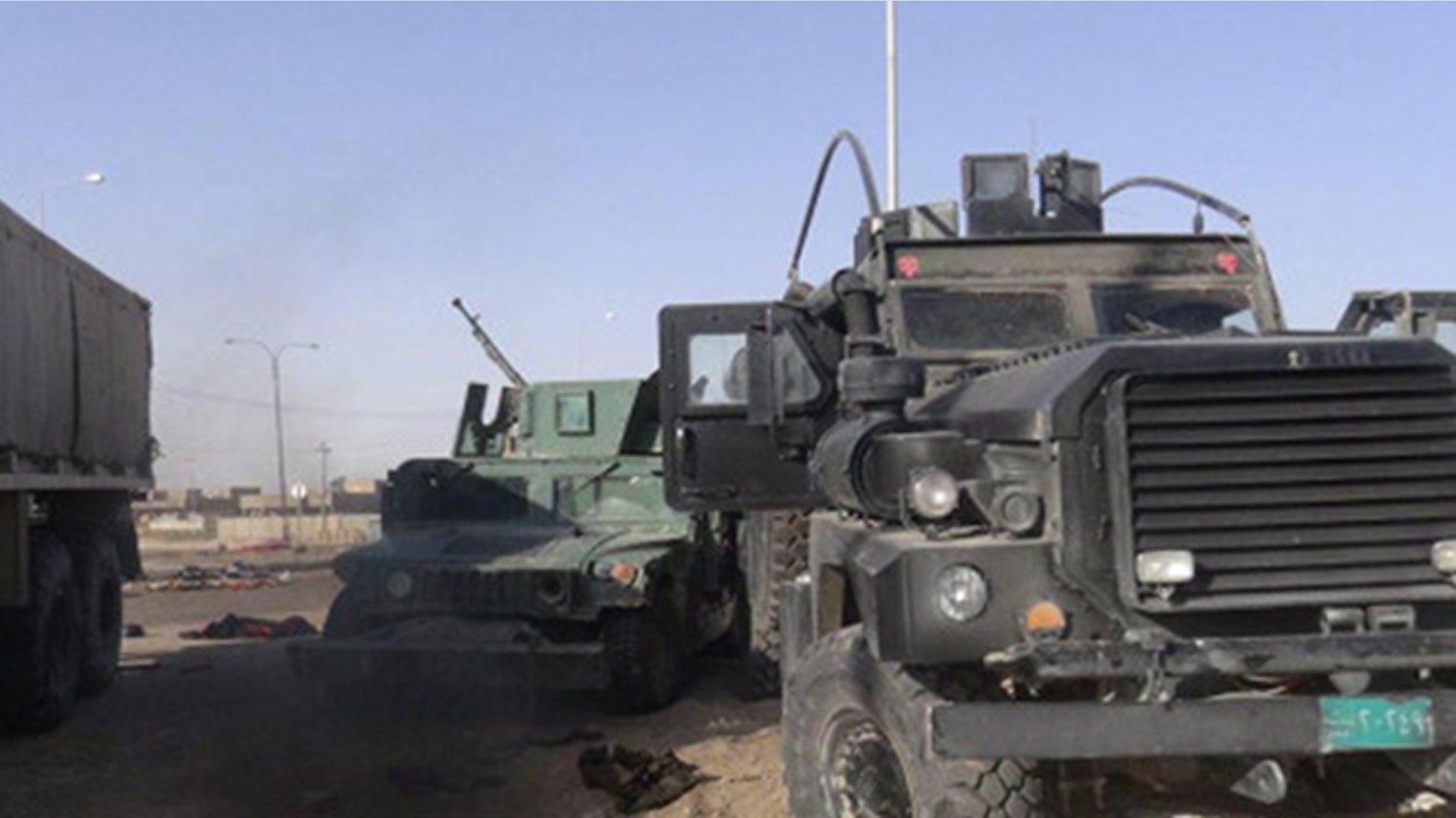 Photos of Iraqi military gear claimed by ISIS in Ramadi
