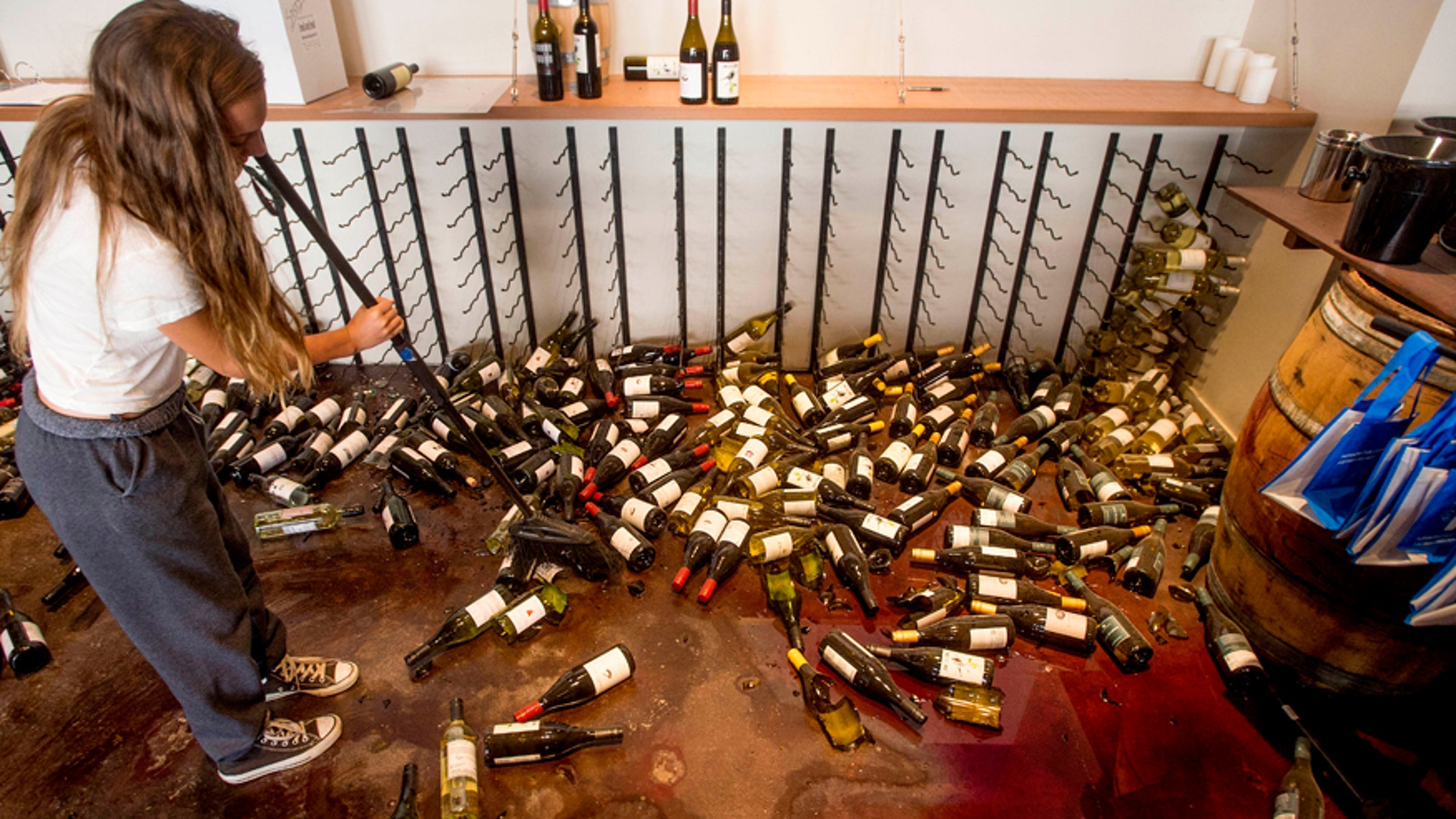 Cleaning up spilled wine