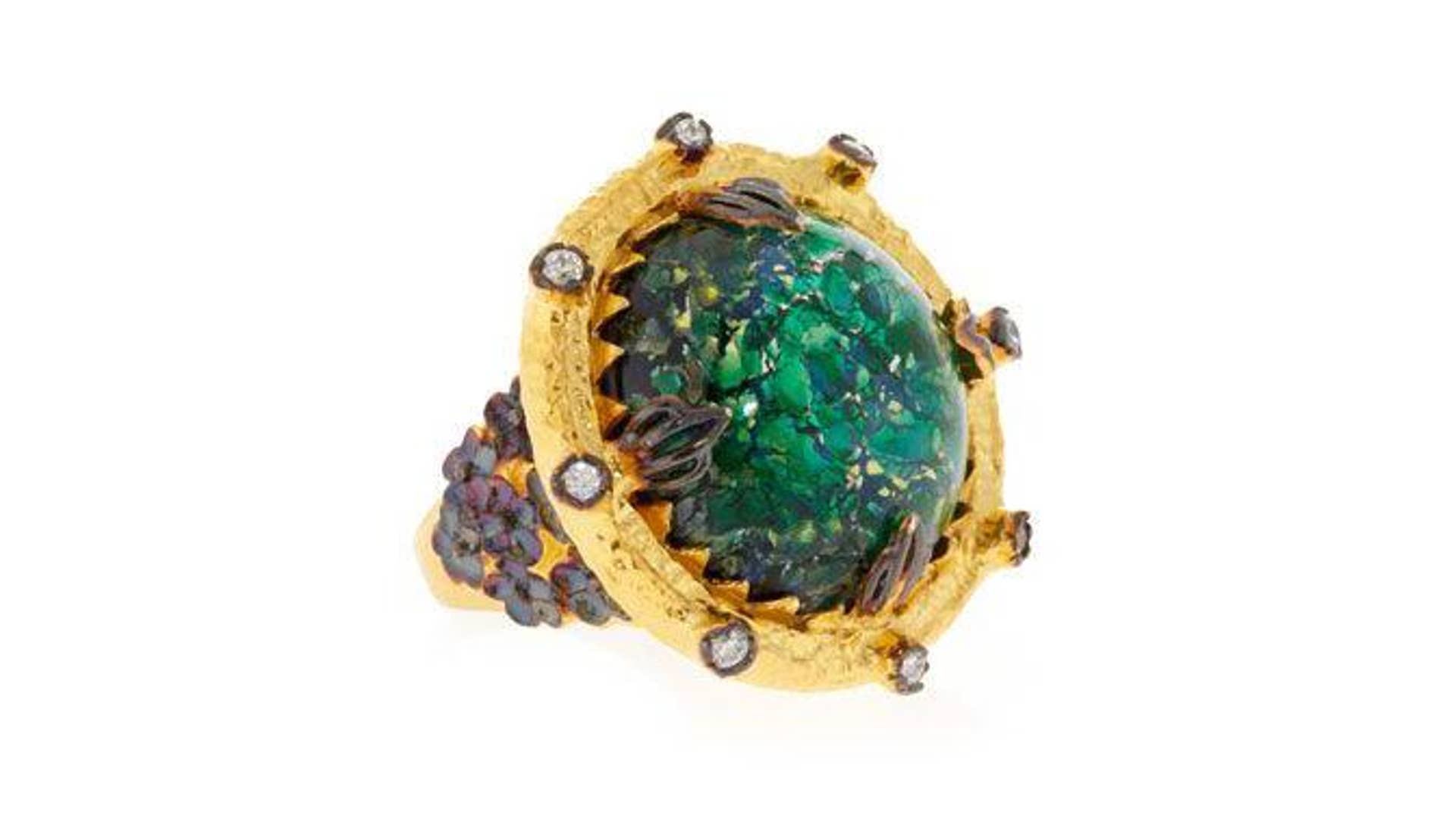 Azaara Green Celestial Crysta Ring