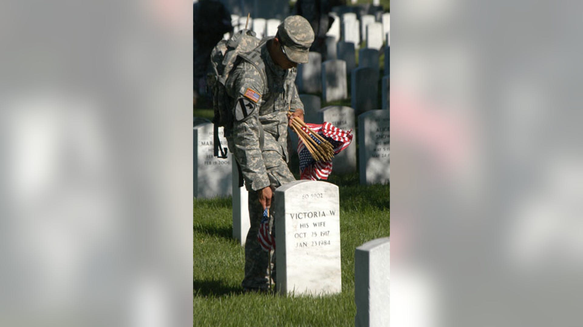 'Flags In' at Arlington