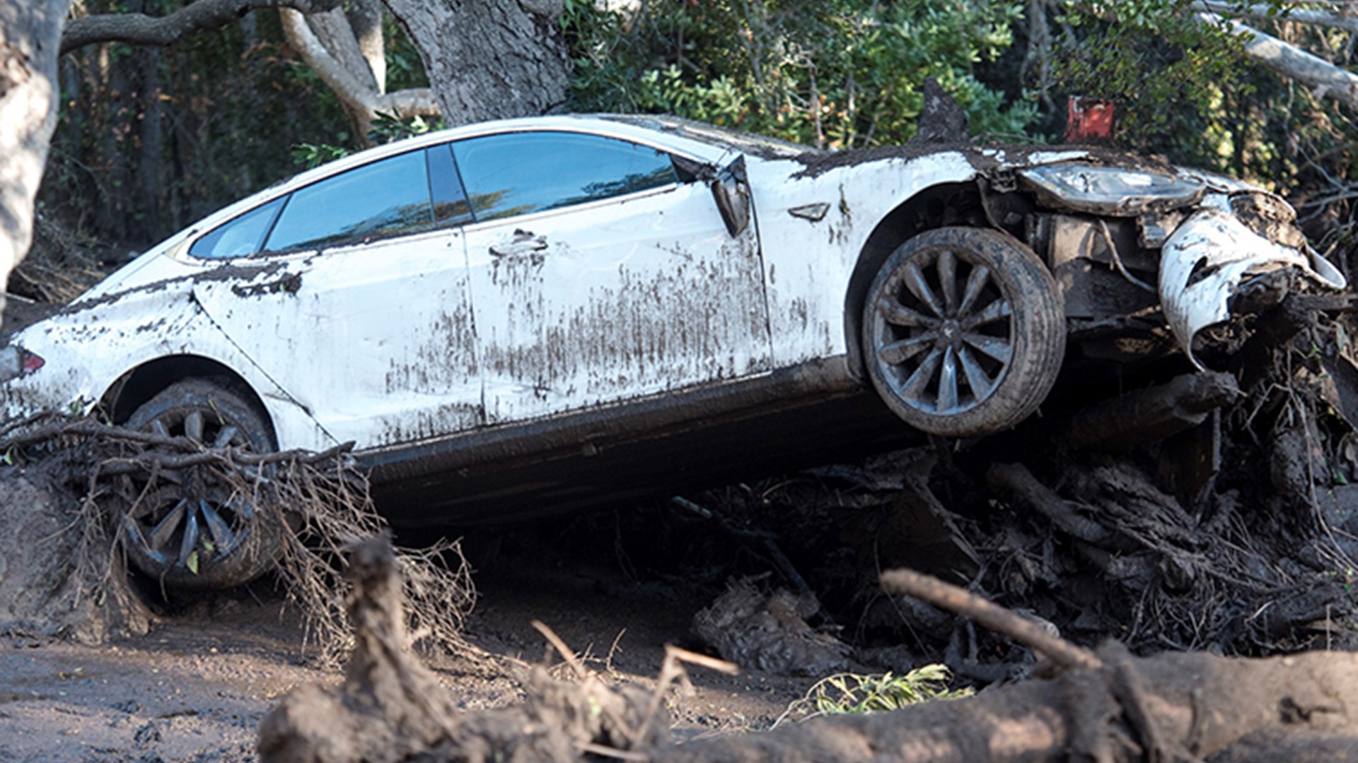 A mudslide pounded the town Montecito, Santa Barbara County, northwest of Los Angeles