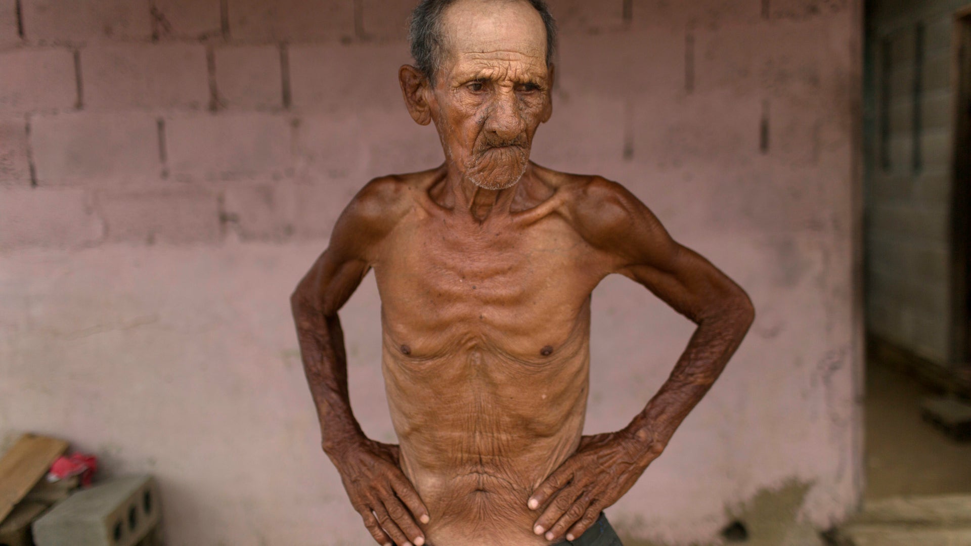 Retired fisherman Victor Duran, 75, from the Marval family, poses for a portrait in Punta de Araya, Sucre state, Venezuela.