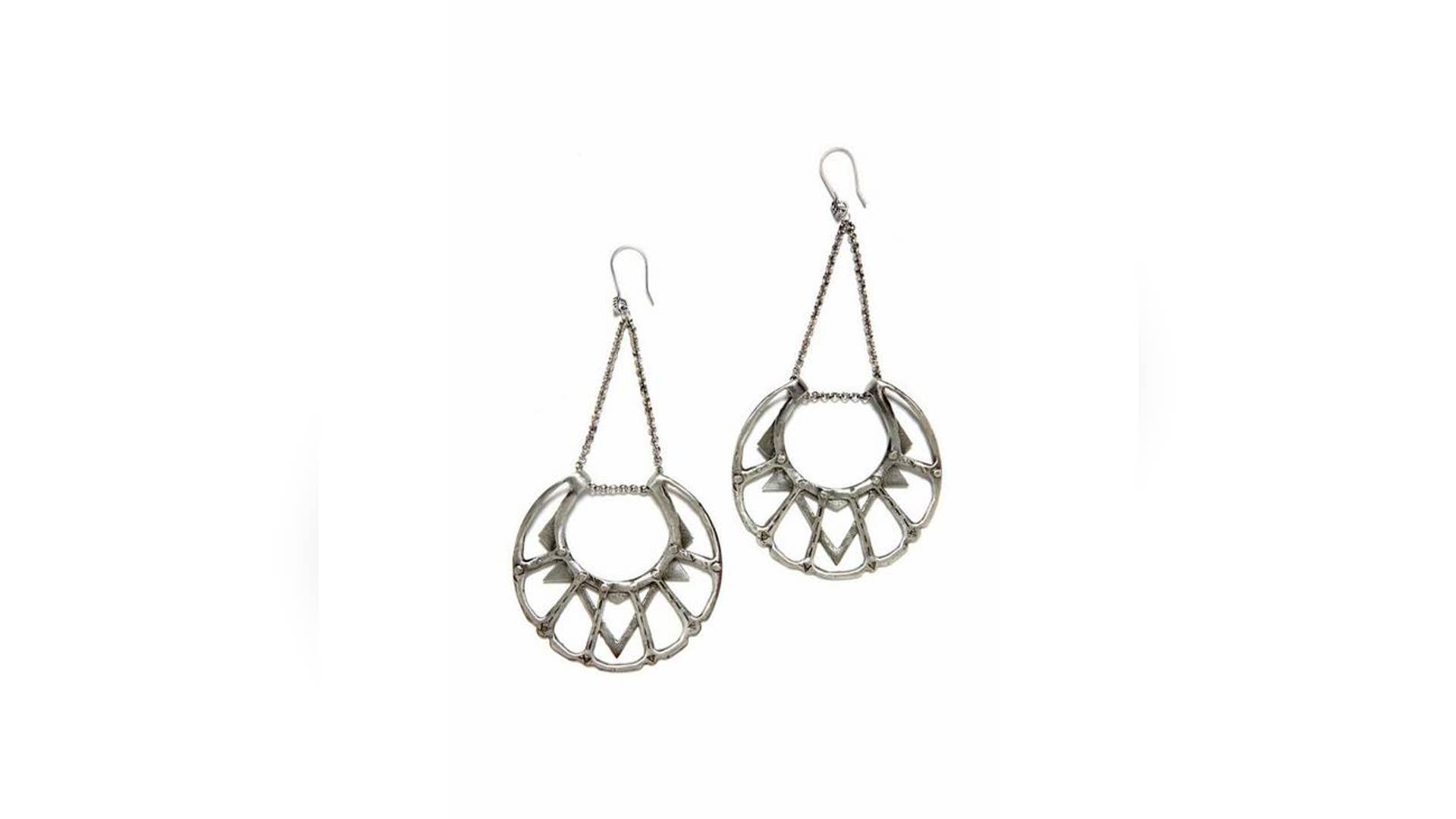 Bing Bang Moon Chandelier Earrings In Silver