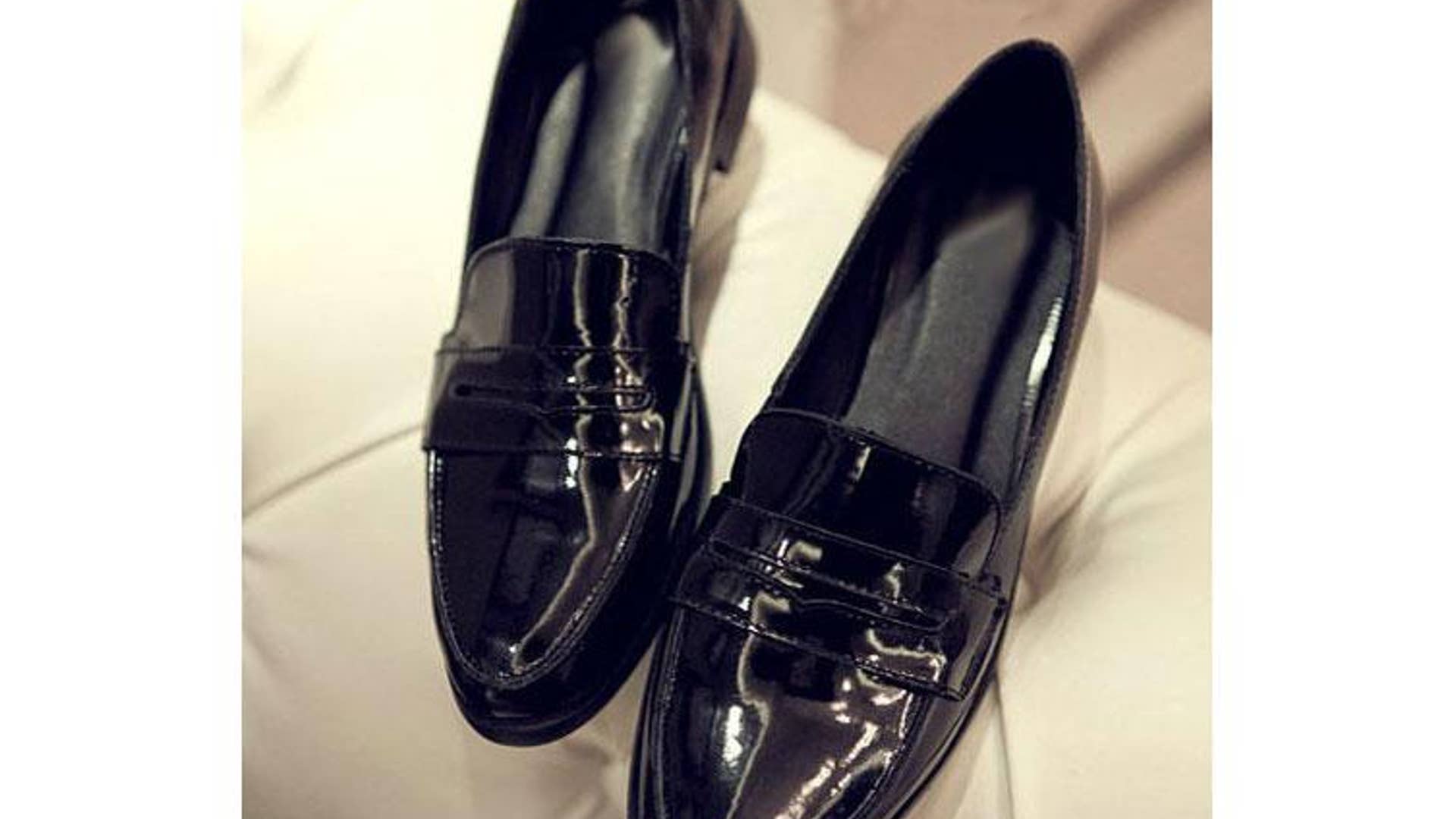 Retro Patent Leather Loafers
