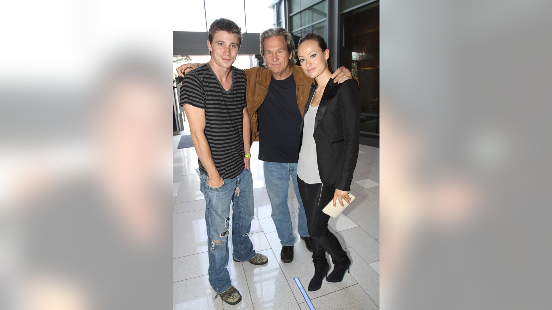 Garrett Hedlund, Olivia Wilde and Jeff Bridges