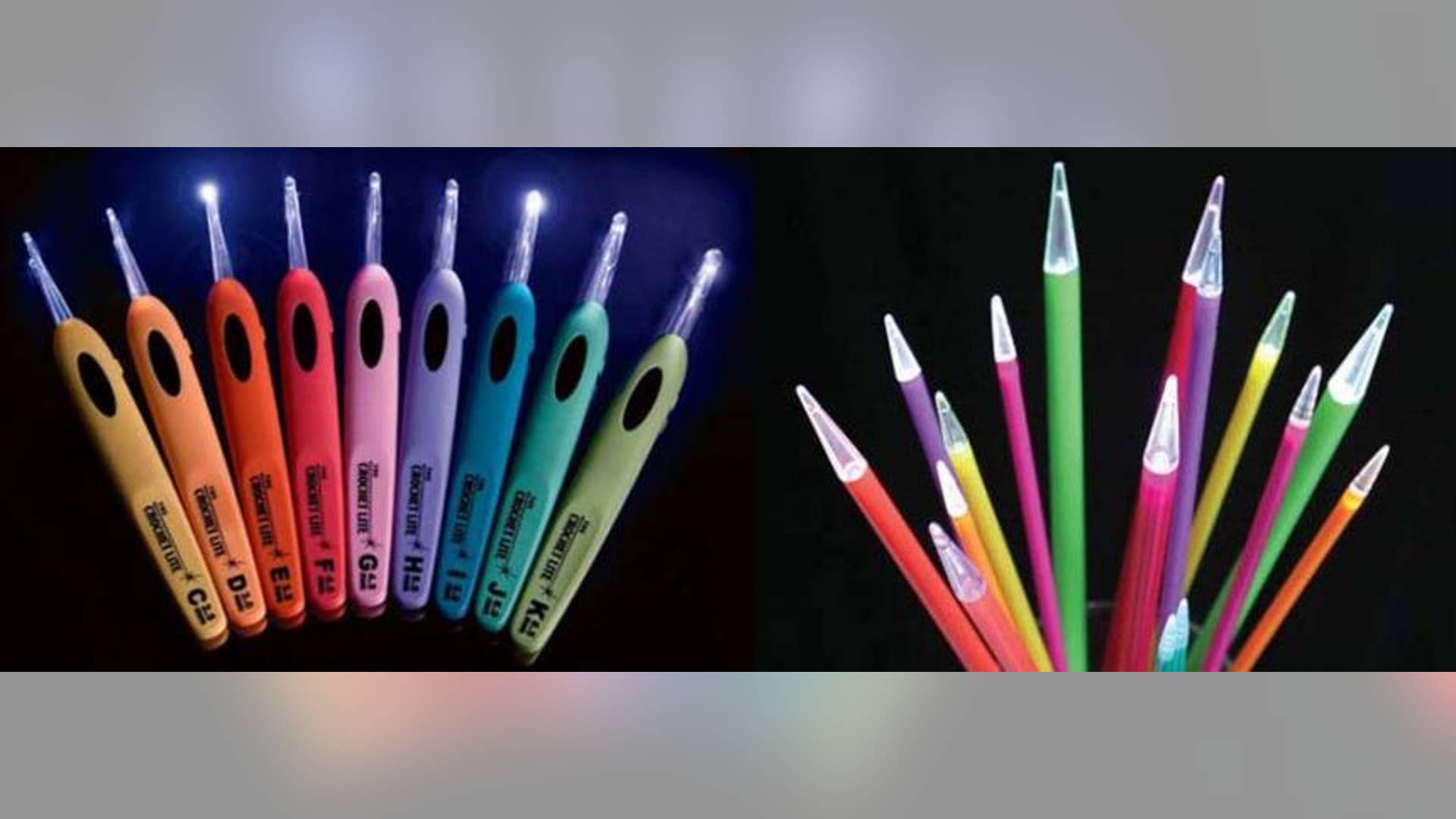Light-Up Crochet Hooks or Knitting Needle Set