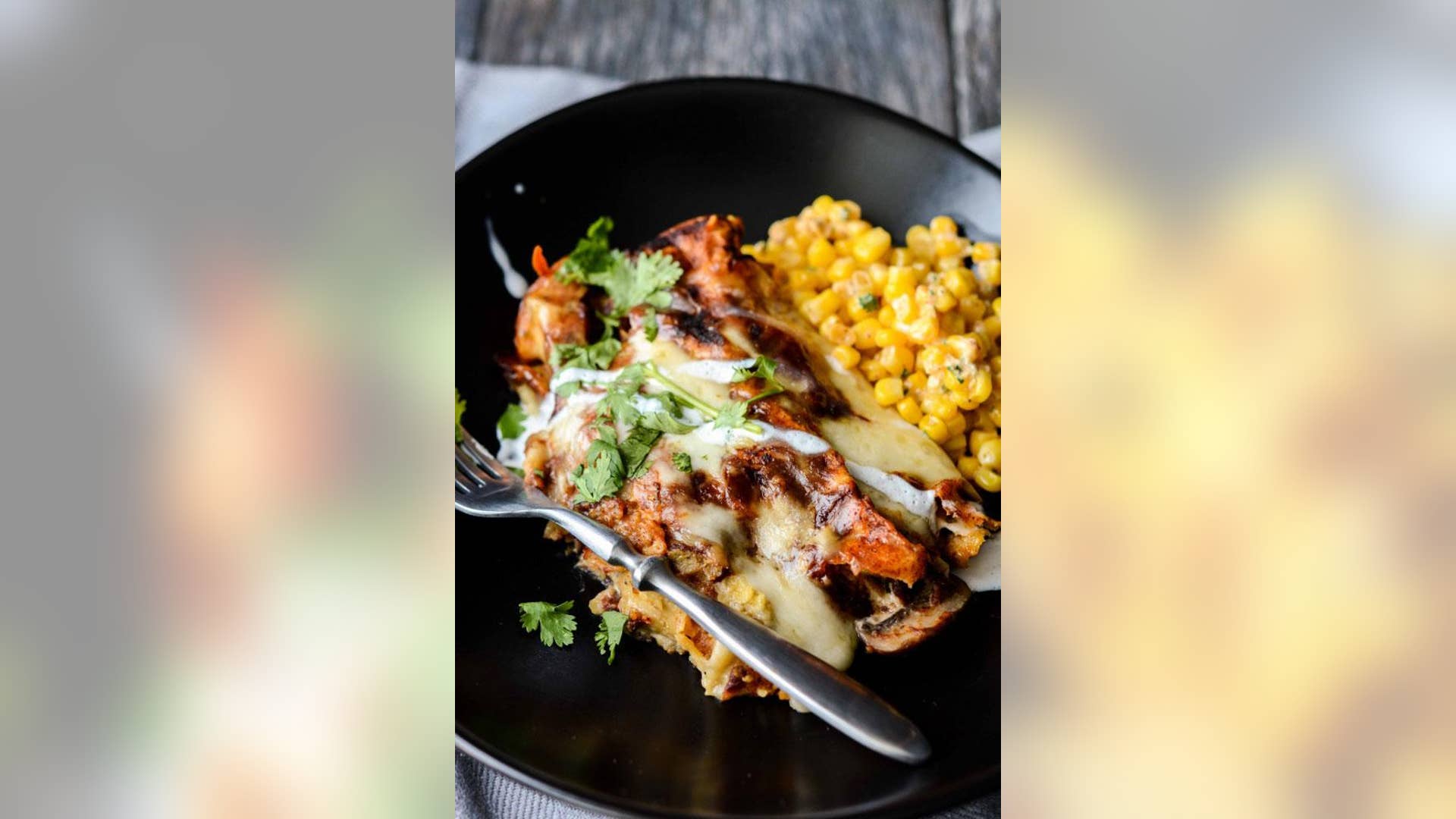 Crockpot Spinach and Mushroom Enchiladas