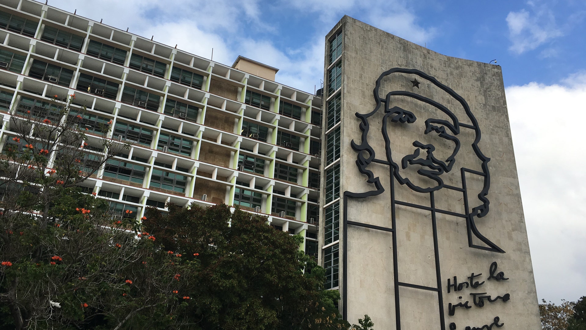 Che Guevara mural at Plaza of the Revolution