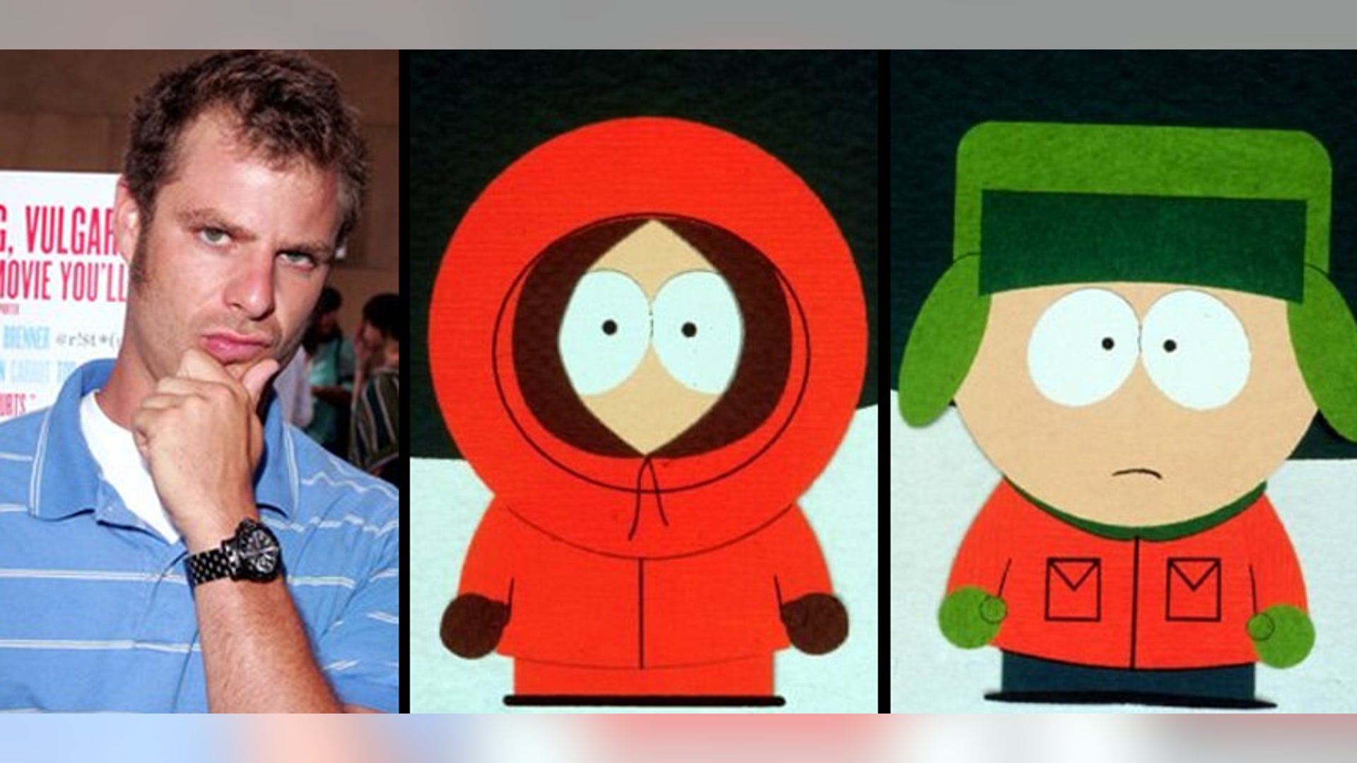 Matt_Stone_as_Kenny_McCormick_and_Kyle_Broflovski